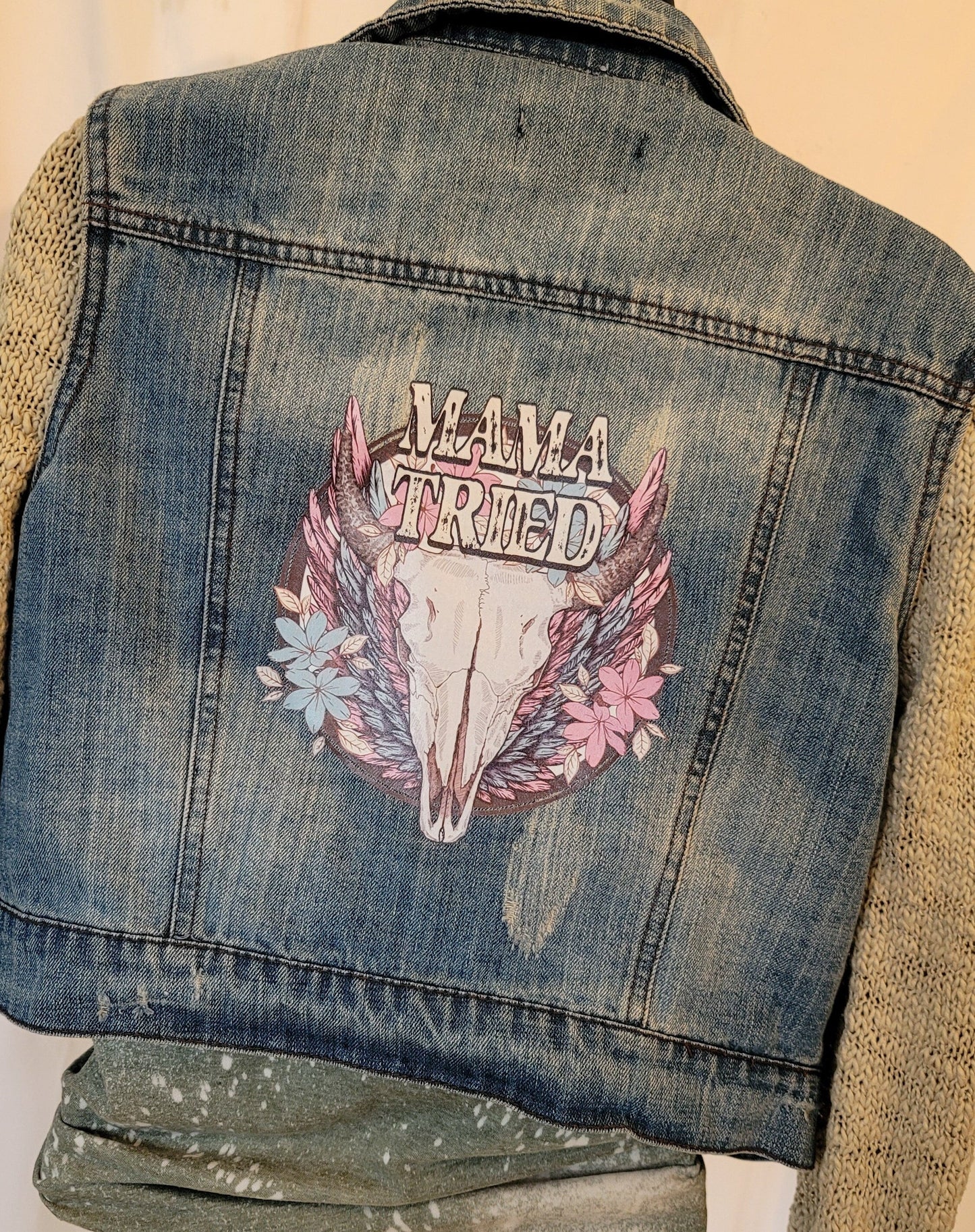 Custom Repurposed Jean Jacket, One-of-a-Kind Jean Jacket, Custom Denim Jacket
