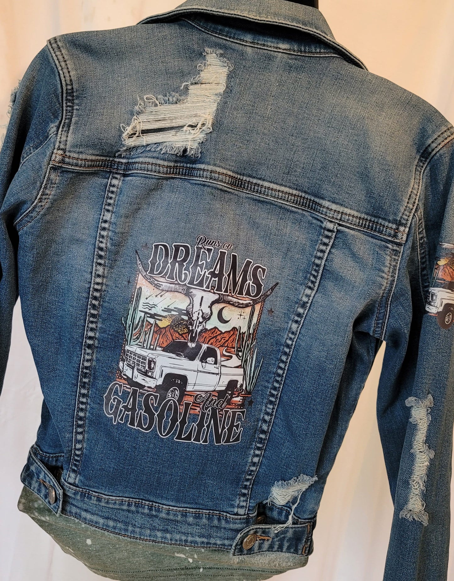 Custom Repurposed Jean Jacket, One-of-a-Kind Jean Jacket, Custom Denim Jacket