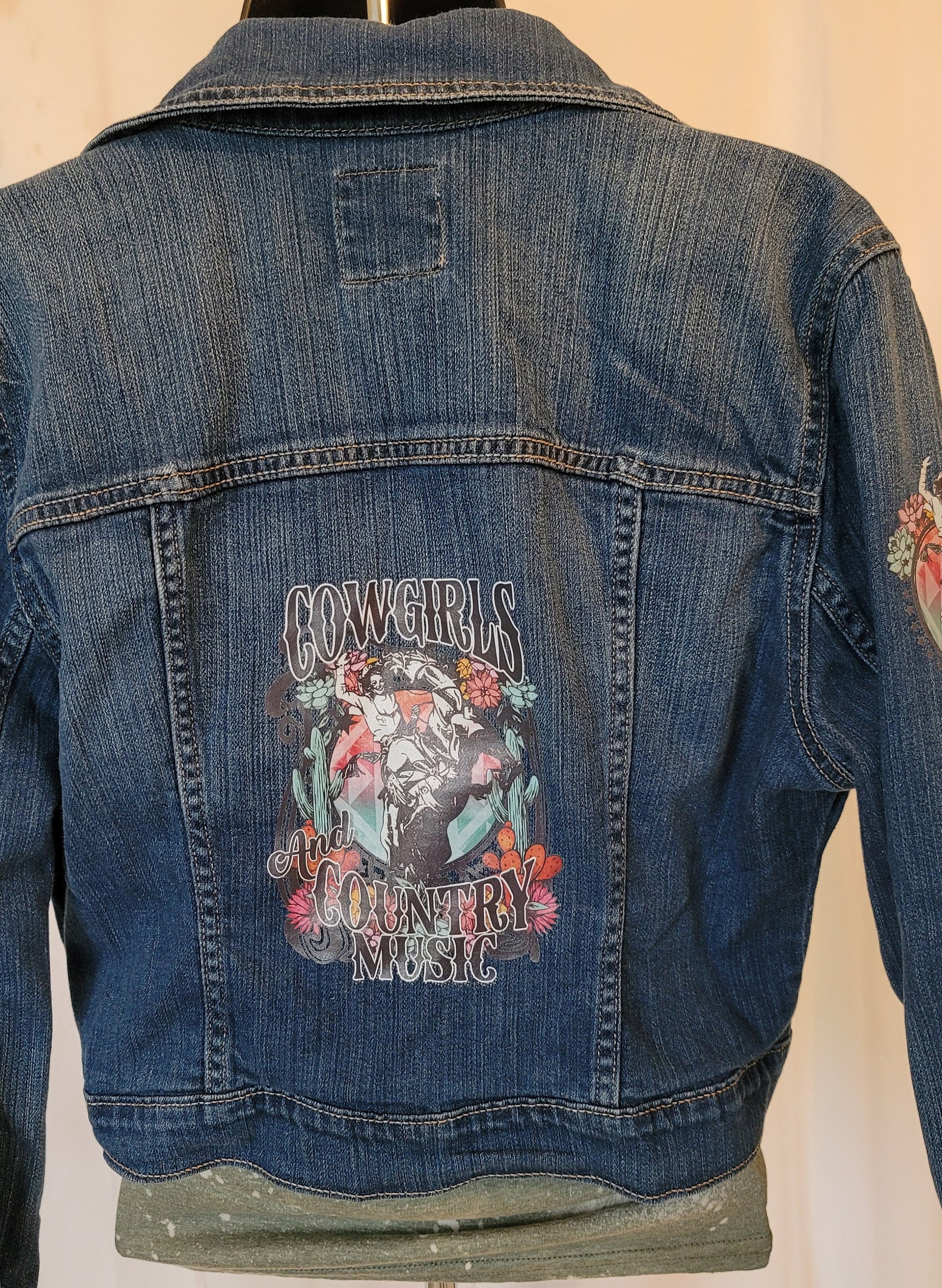 Custom Repurposed Jean Jacket, One-of-a-Kind Jean Jacket, Custom Denim Jacket