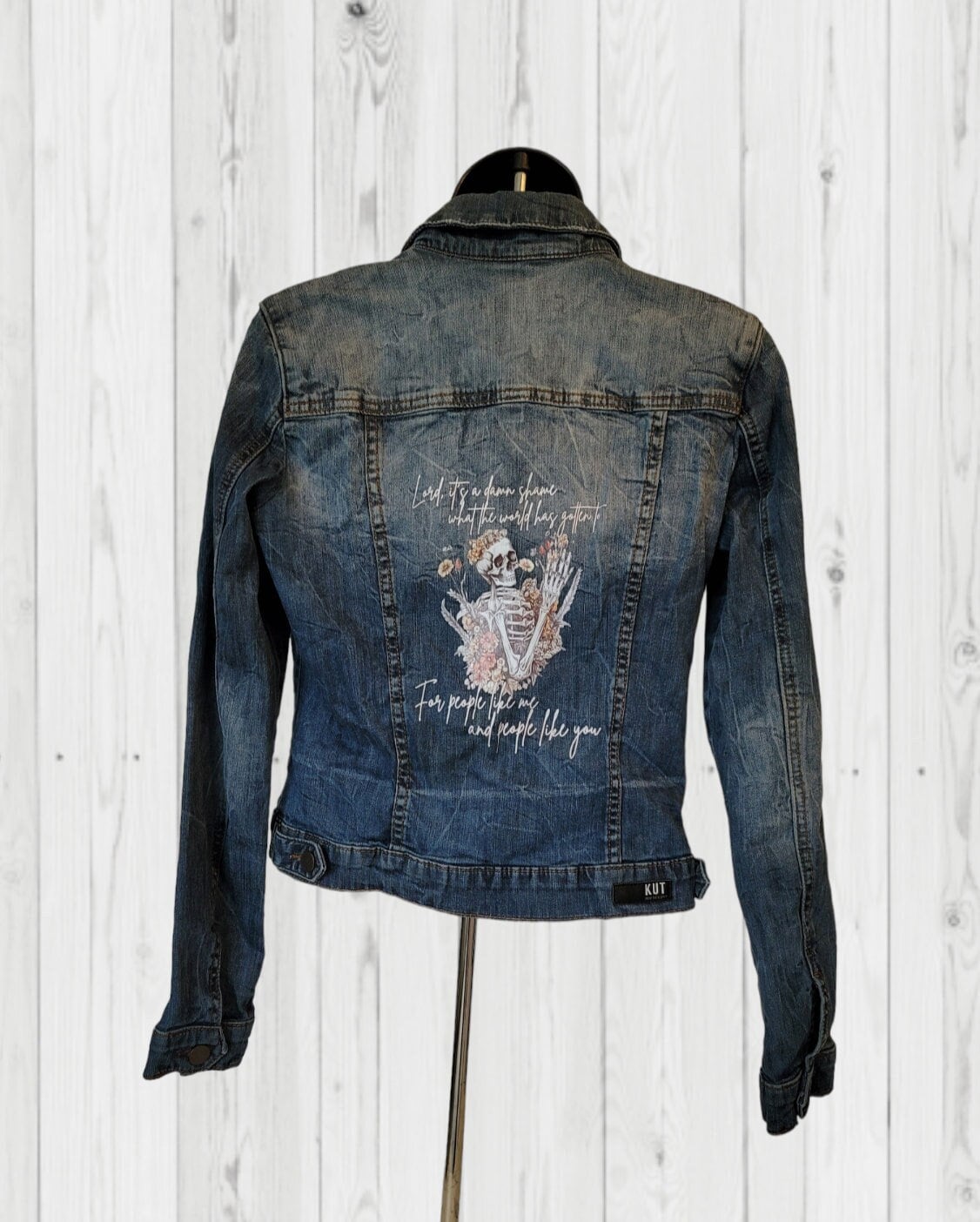 Custom Repurposed Jean Jacket, One-of-a-Kind Jean Jacket, Custom Denim Jacket