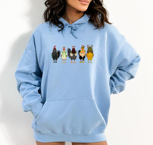 Christmas Chicken Sweatshirt, Christmas Chicken Hoodie Christmas Chicken Hoody