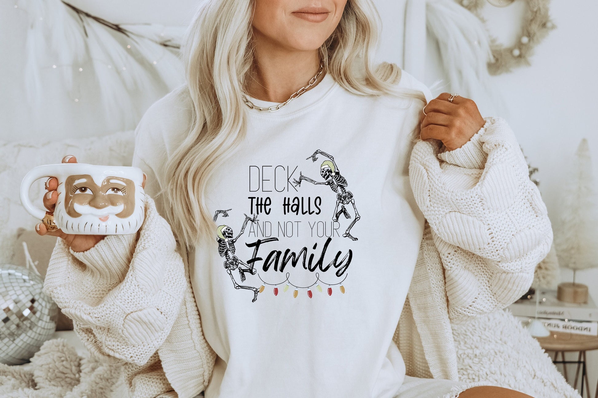 Deck the Halls and Not Your Family Shirt, Christmas Shirt, Funny Christmas Shirt