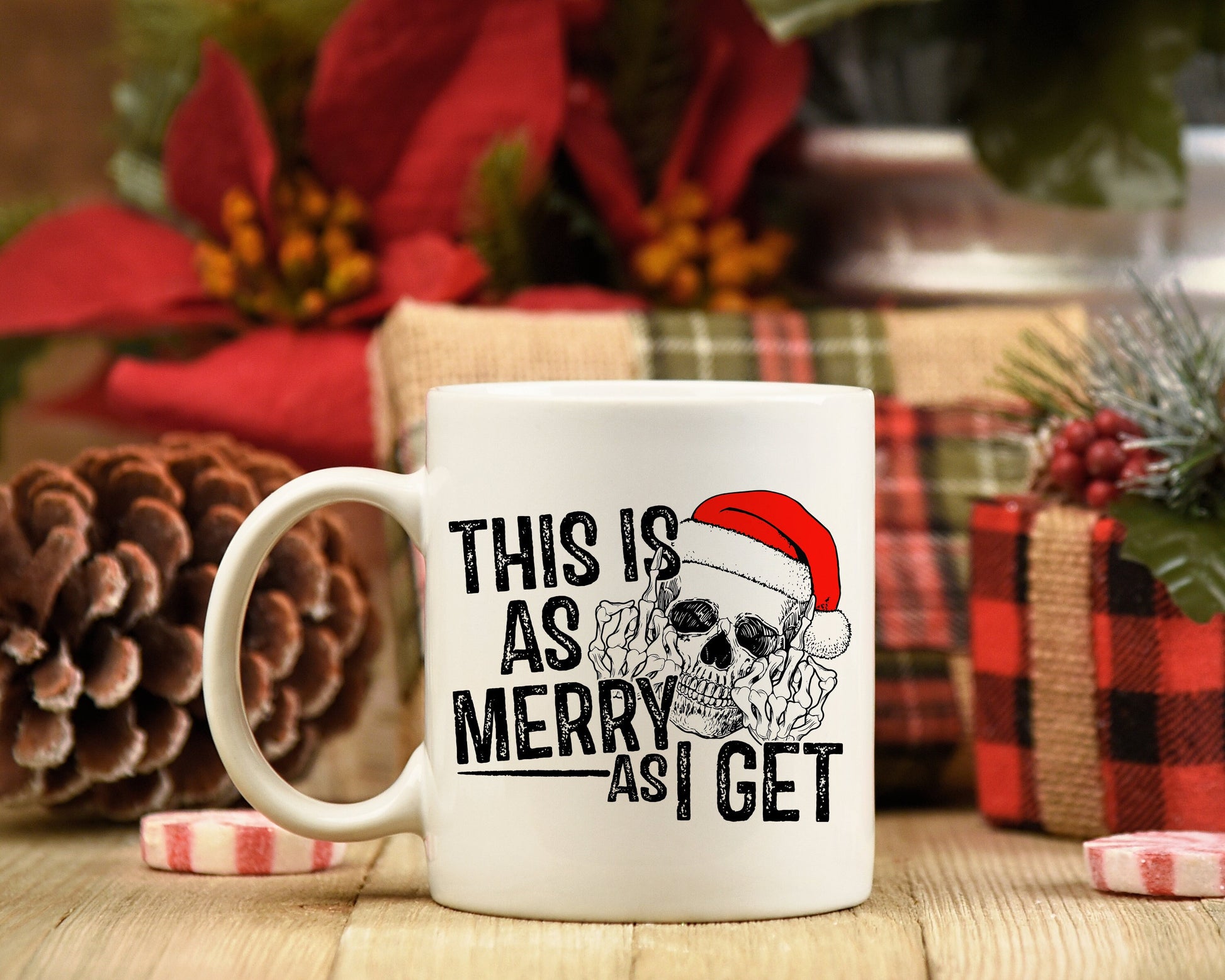 Christmas Skeleton Mug, Christmas Mug, Christmas Skull Mug, Funny Christmas Mug