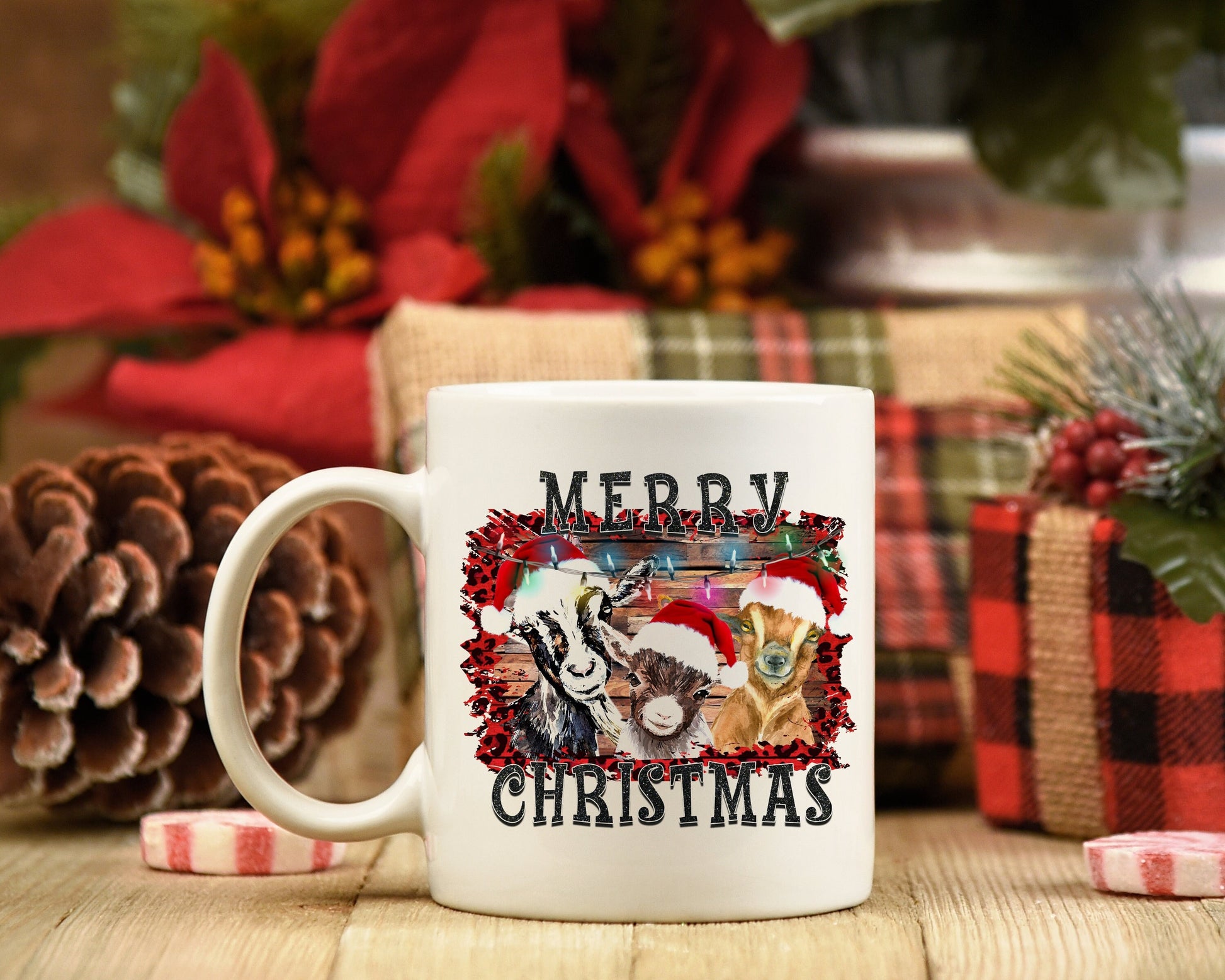 Goats Merry Christmas Mug, Christmas Mug, Christmas Goats Mug, Funny Christmas Mug
