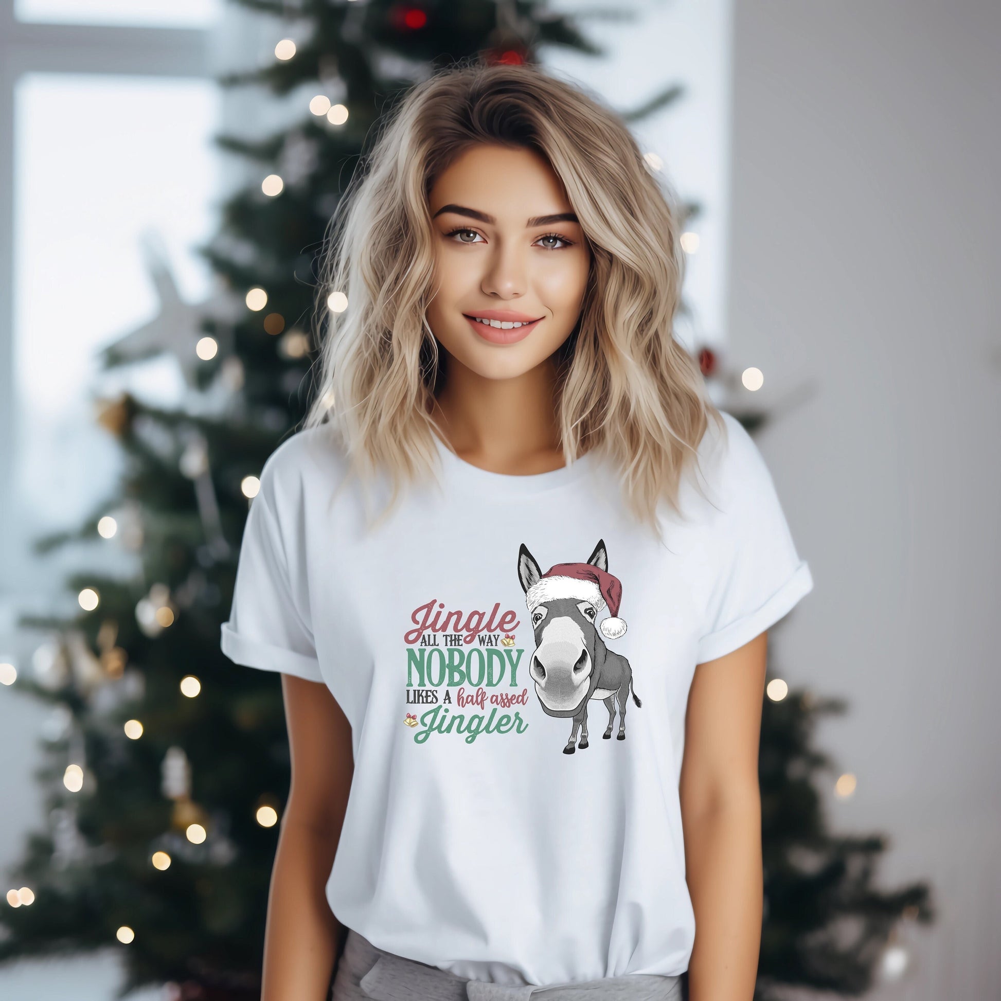 Funny Christmas Shirt, Christmas Donkey Shirt T-Shirt