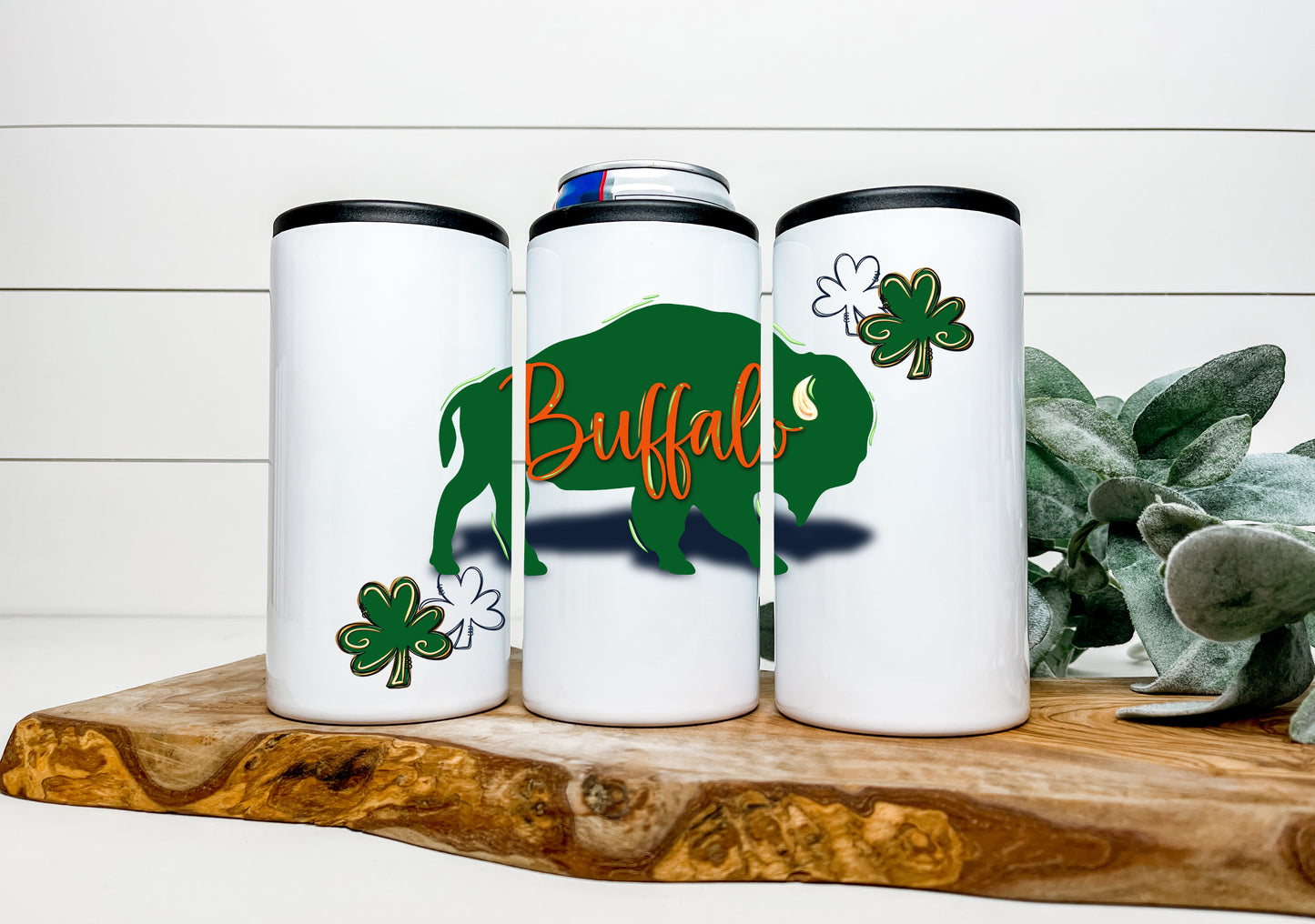 Buffalo 4 in 1 Can Cooler, Fits all - Stainless Steel Can Cooler for 12oz Regular or Slim Cans & Bottles - Buffalo Can Cooler