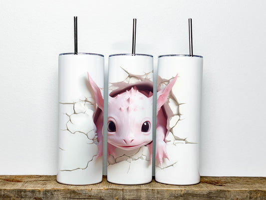 Axolotl Tumbler, Axolotl Skinny Tumbler, Salamander Tumbler