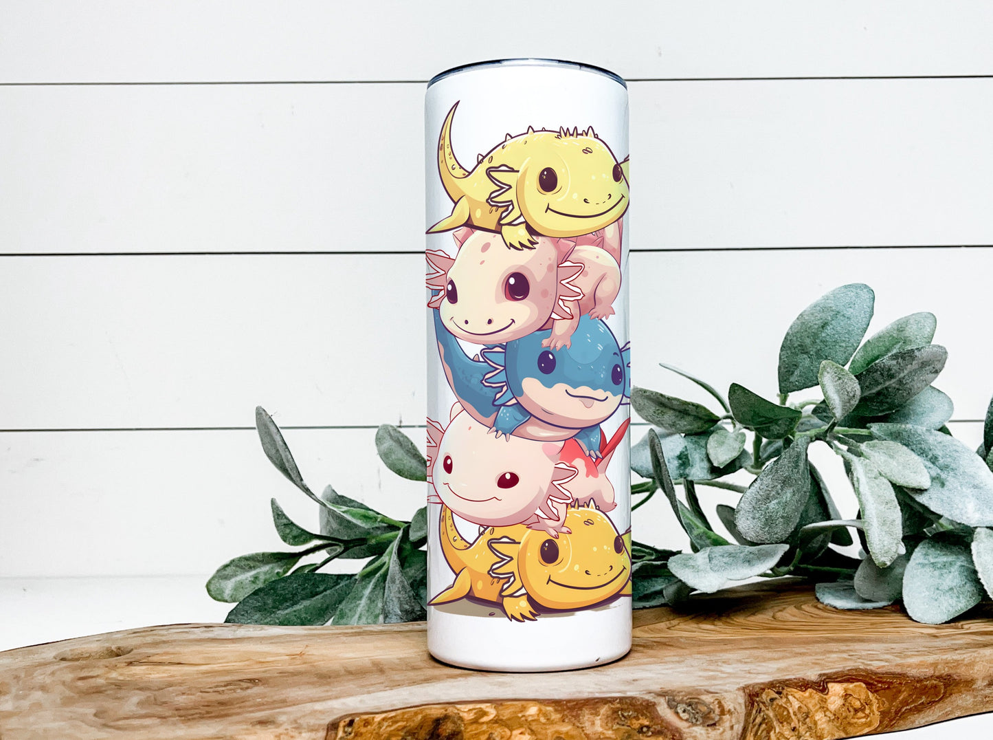 Axolotl Tumbler, Axolotl Skinny Tumbler, Salamander Tumbler