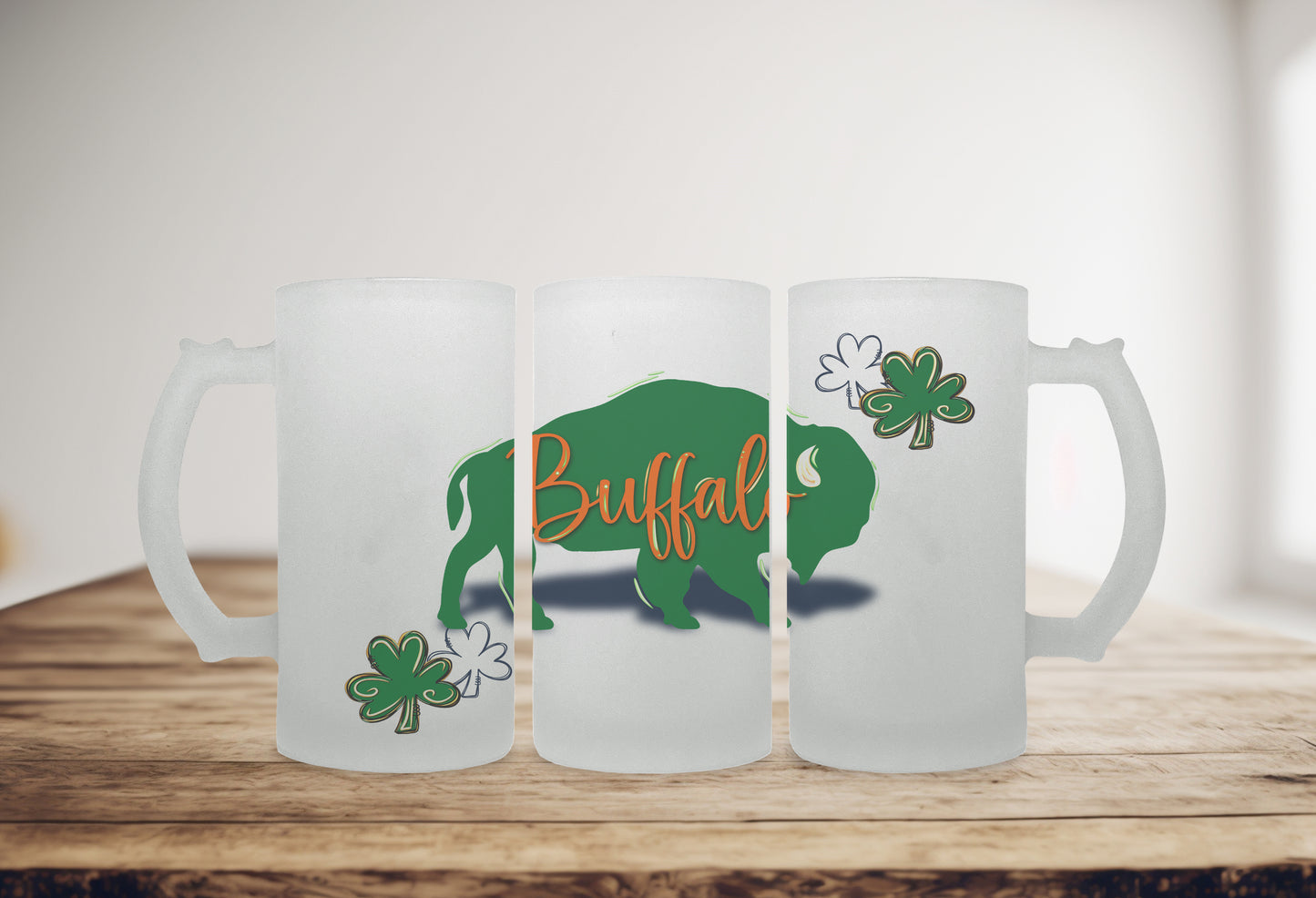 Buffalo Frosted Stein, Buffalo Beer Stein Beer Mug Stein