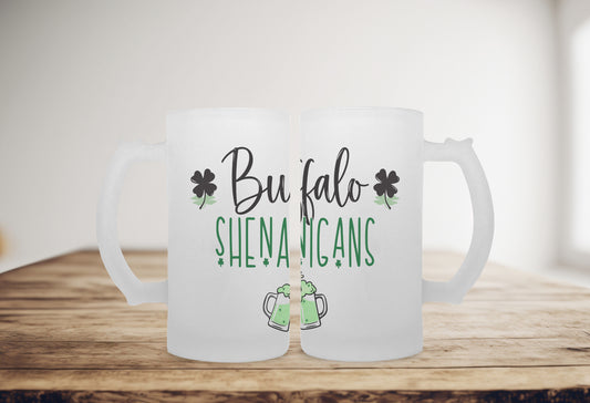 Buffalo Shenanigans Frosted Stein, Buffalo Beer Stein Beer Mug Stein