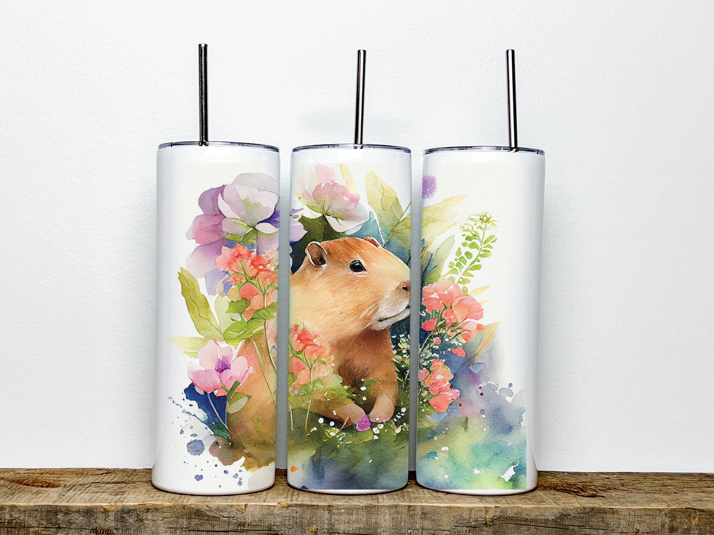 Capybara Tumbler, Capybara Skinny Tumbler, Cute Rodent Tumbler