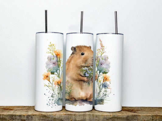 Capybara Tumbler, Capybara Skinny Tumbler, Cute Rodent Tumbler