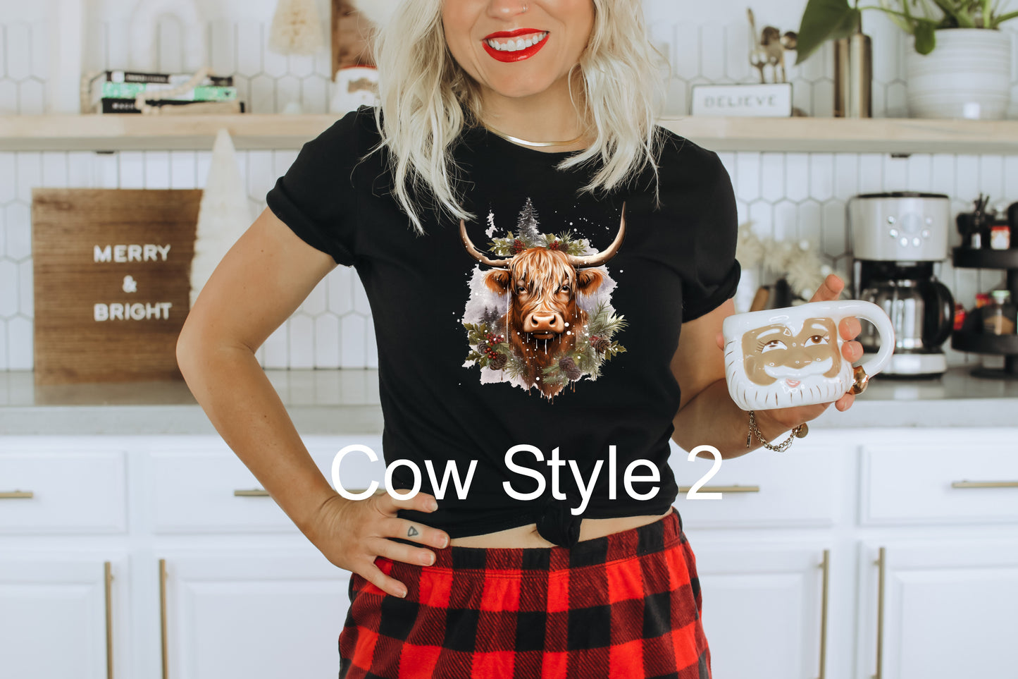 Christmas Highland Cow Shirt, Christmas Highland Cow Shirt T-Shirt