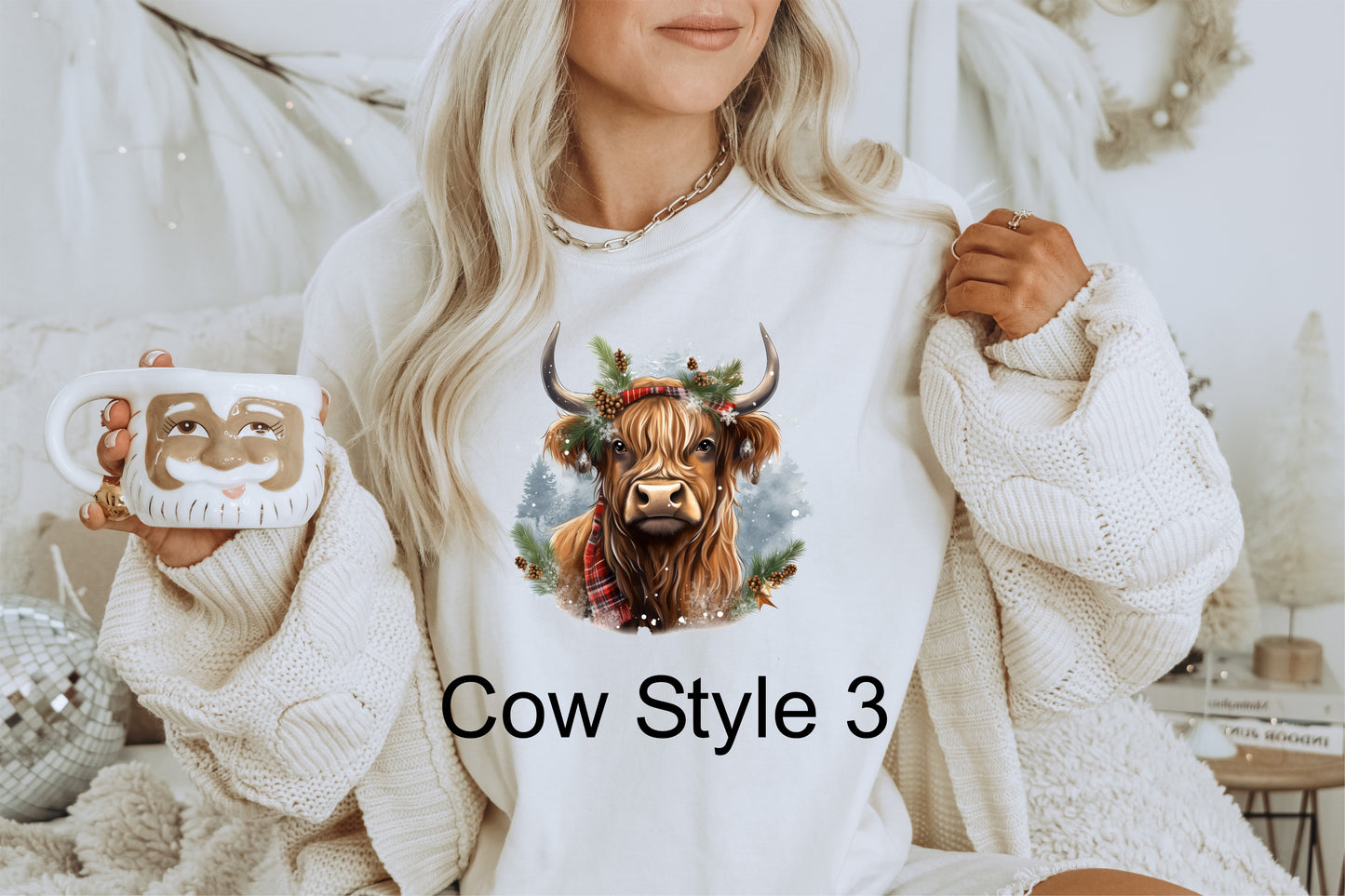 Christmas Highland Cow Shirt, Christmas Highland Cow Shirt T-Shirt