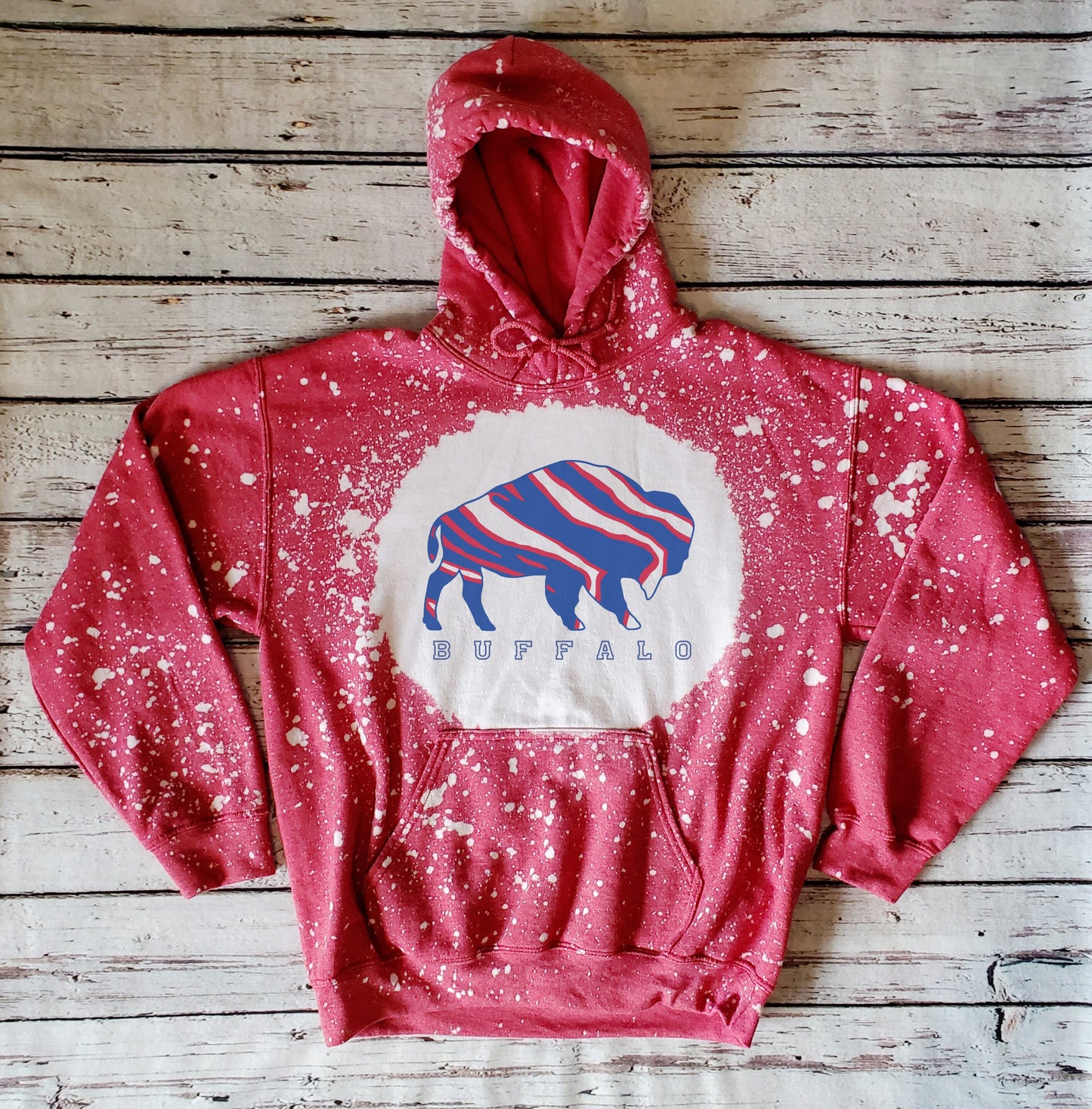 Buffalo Hooded Sweatshirt, Buffalo Bleached Hooded Sweatshirt, Buffalo Hoodie Hoody