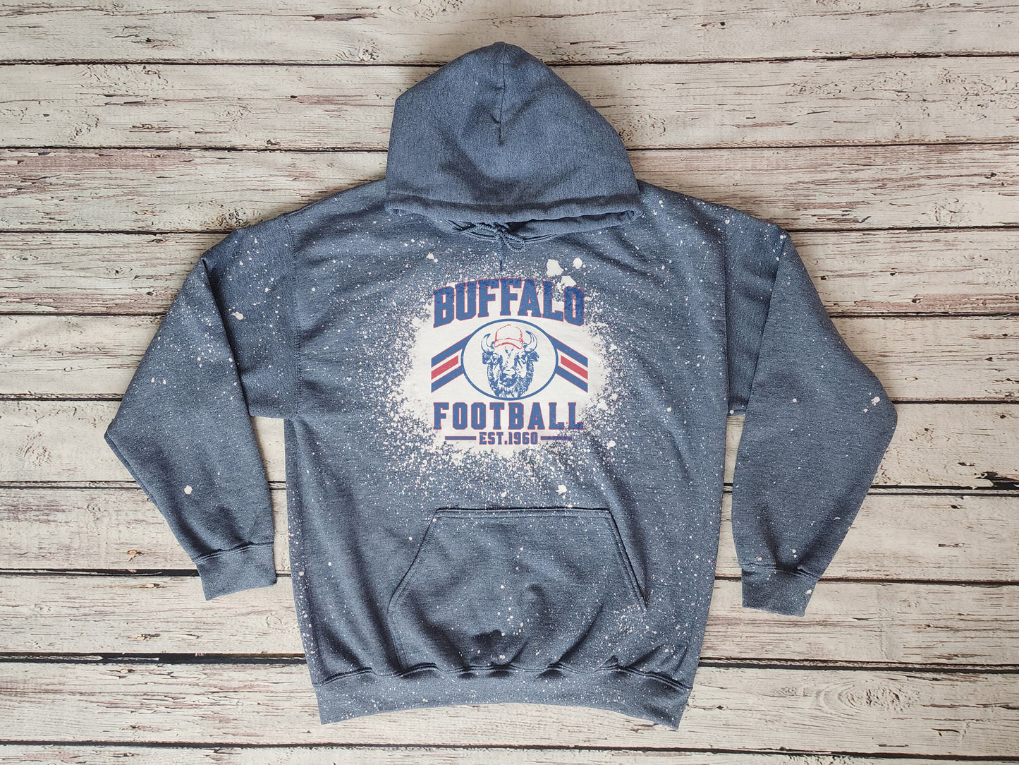 Buffalo Hooded Sweatshirt, Buffalo Bleached Hooded Sweatshirt, Buffalo Hoodie Hoody