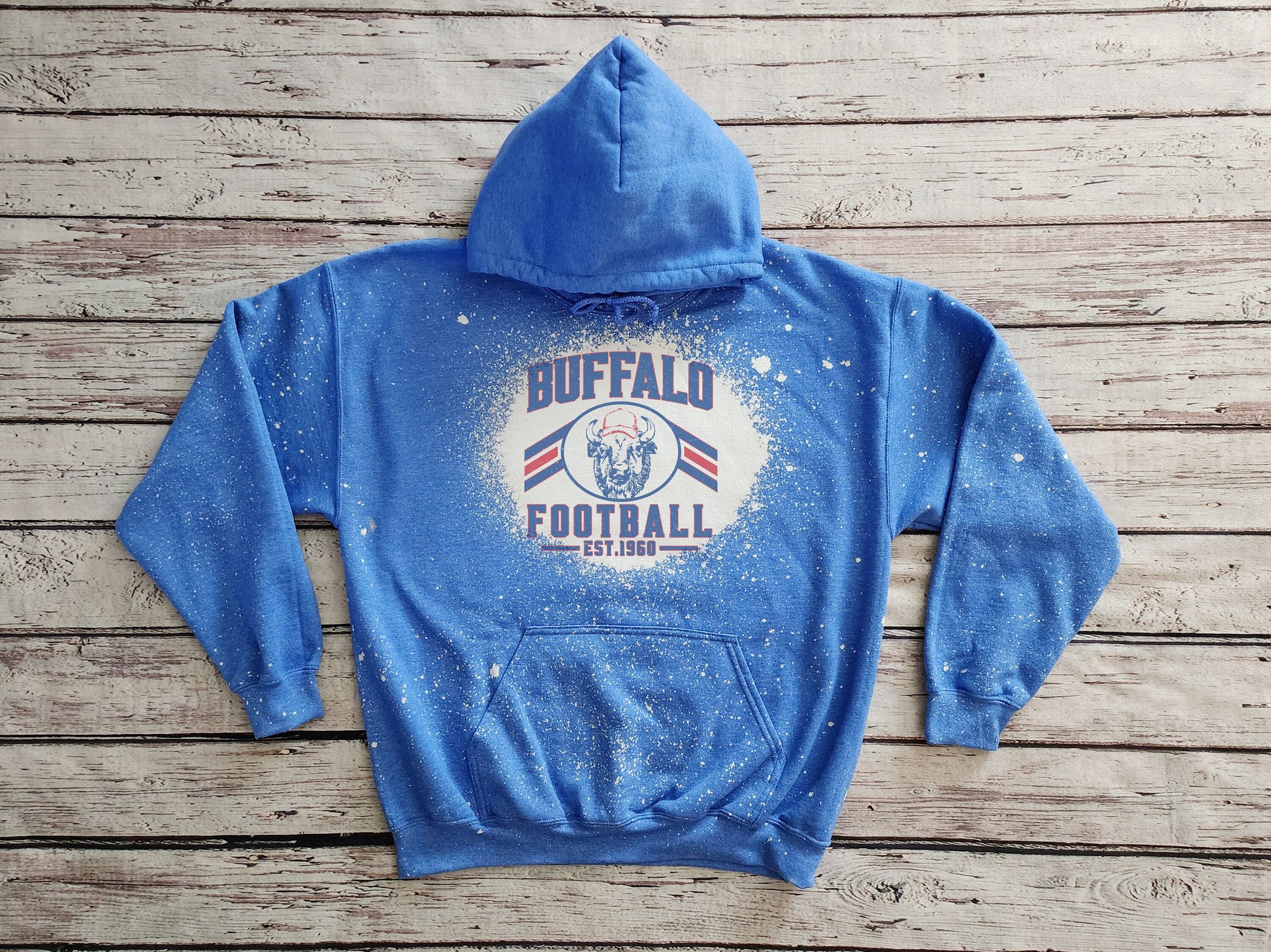 Buffalo Hooded Sweatshirt, Buffalo Bleached Hooded Sweatshirt, Buffalo Hoodie Hoody