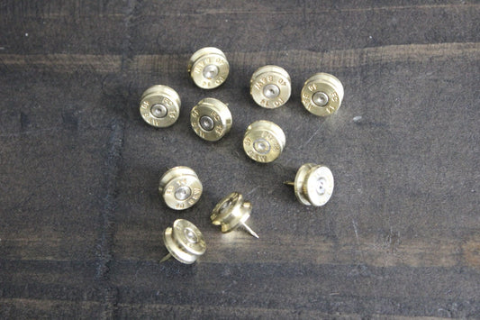 Bullet Thumb Tacks, Bullet Push Pins PACK of 10 Made in the USA Bullet Casing Push Pins or Thumbtacks Gifts Under 20
