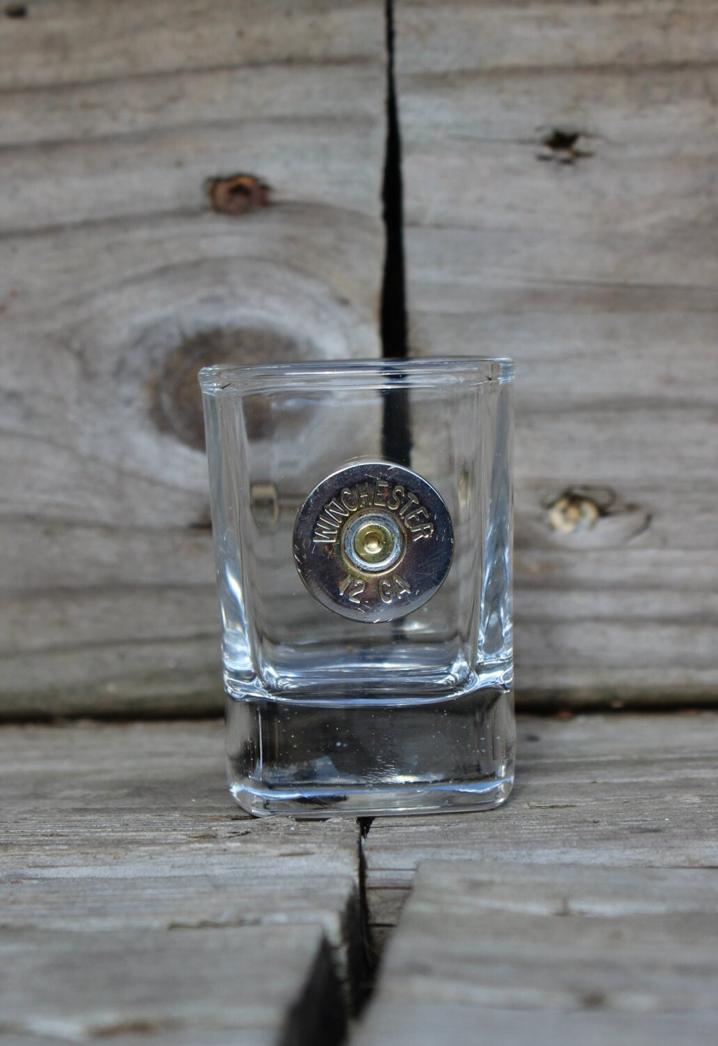 Handmade Bullet Square Shot Glass, 12GA, Winchester or Remington Shot Glasses, Bullet Glasses, Bullet Home Bar Decor, Fathers Day