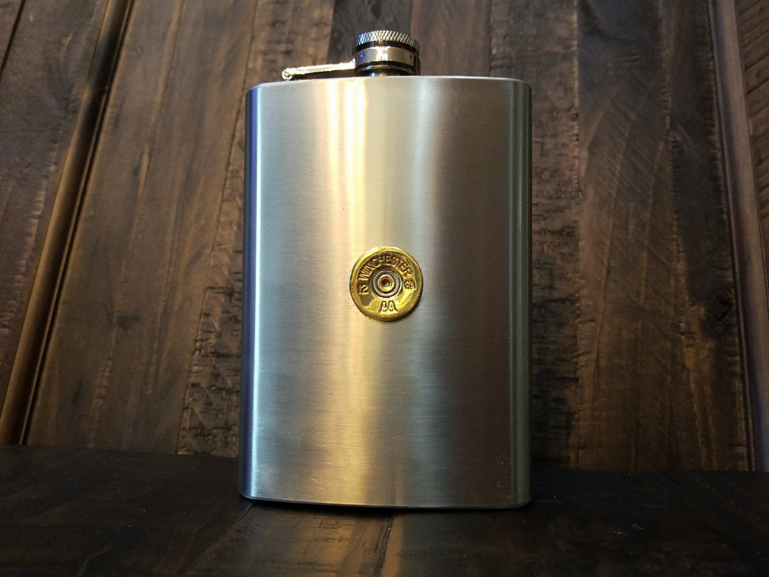 Stainless Steel Bullet Flask, 12GA, Winchester, Remington Wedding Party Gift Groomsman Gift Set Groomsmen Flask, Shotgun Shell Flask