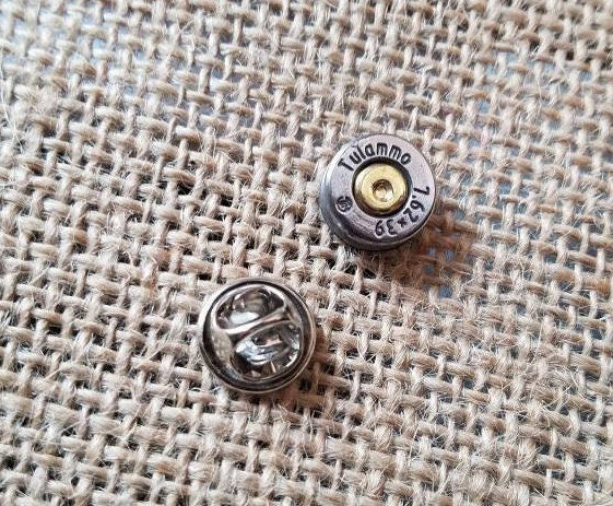 Handmade Spent Bullet Tie Tack Bullet Hat Pin Bullet Lapel Pin Men's Accessories 7.62x39