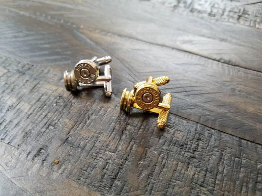 Handmade Spent Bullet Cuff Links Bullet Cufflinks Gold Men's Accessories