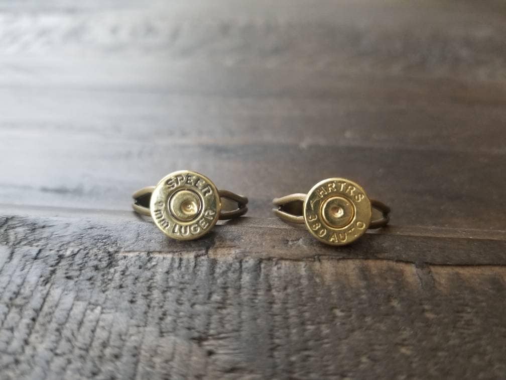 Handmade Bullet Rings, Bullet Jewelry, Adjustable Bullet Ring