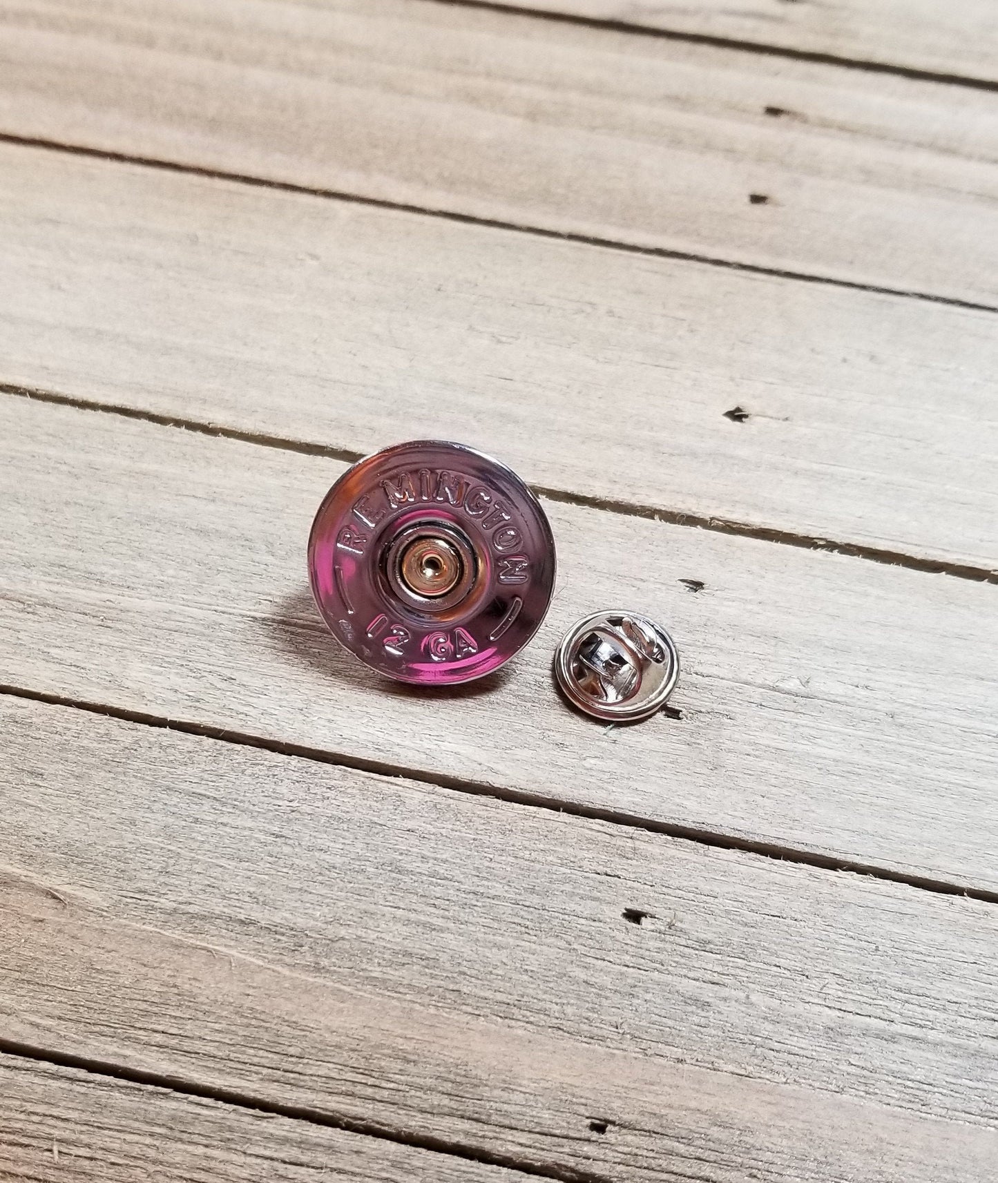 Handmade Spent Bullet Tie Tack Bullet Hat Pin Bullet Lapel Pin Men's Accessories Silver Remington or Winchester 12GA 12 Gauge