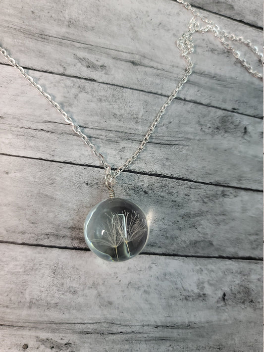 Glass Dandelion Necklace, New Mom Gift, Gift For Mom From Daughter Gifts for Her, Mother's Day Gift