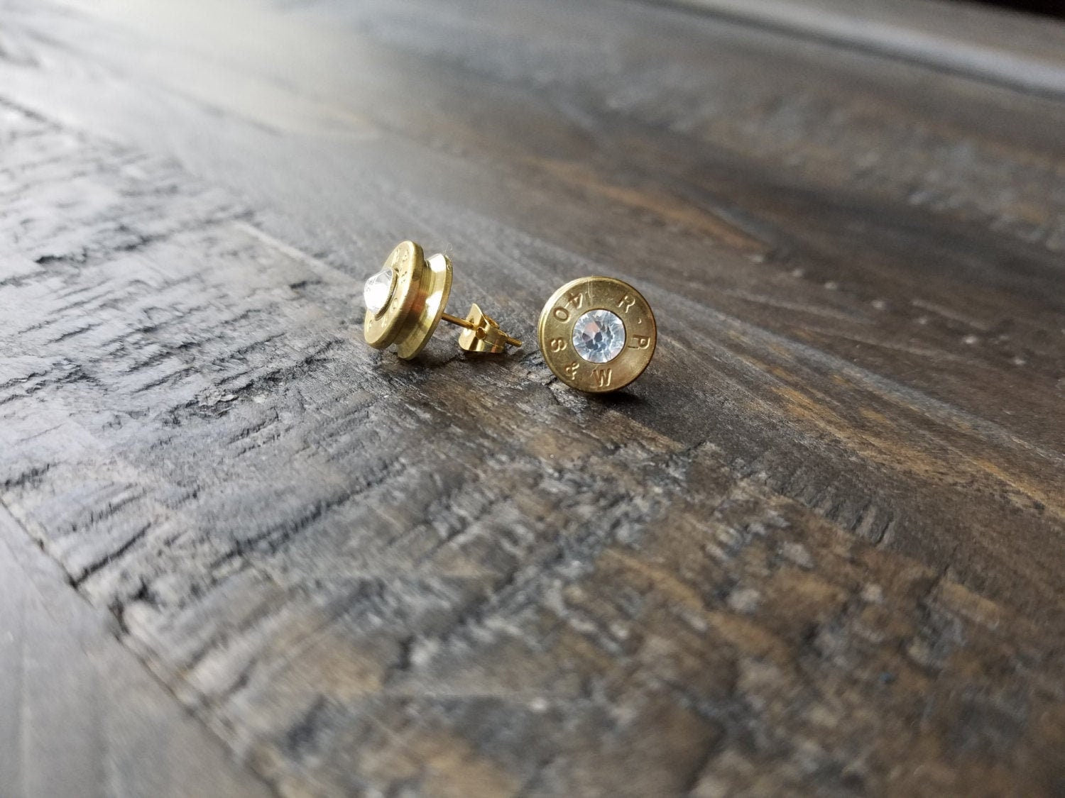 Handmade Bullet Post Earrings, Bullet Stud Earrings, Bullet Earrings, Nickel or Brass THICK CUT