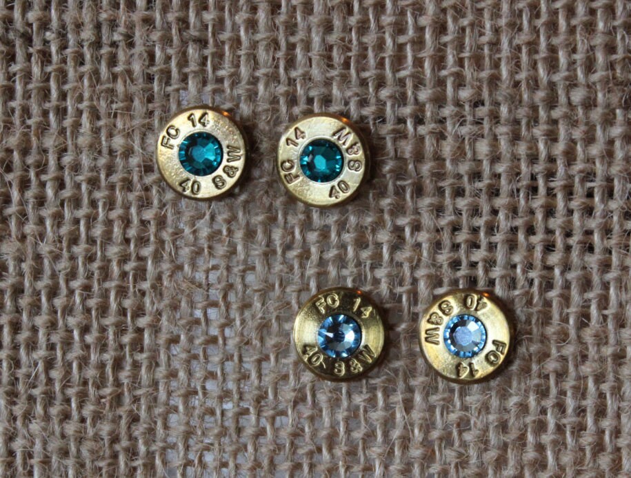 Handmade Bullet Post Earrings, Bullet Earrings, Bullet Stud Earrings, Nickel or Brass THIN CUT