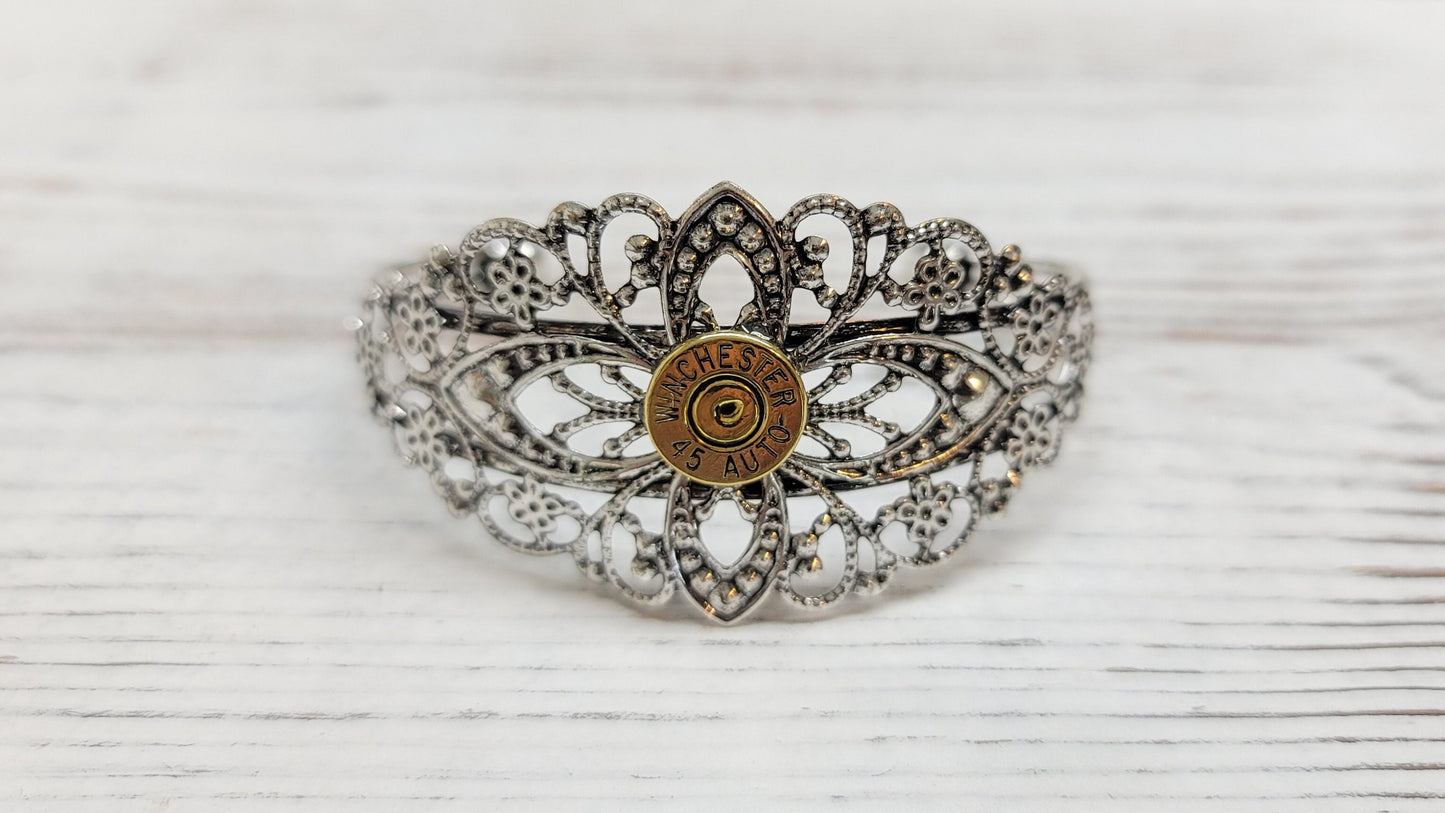 Handmade Filigree Bullet Cuff Bullet Bracelet for the Country Hunting Girl Country Wedding