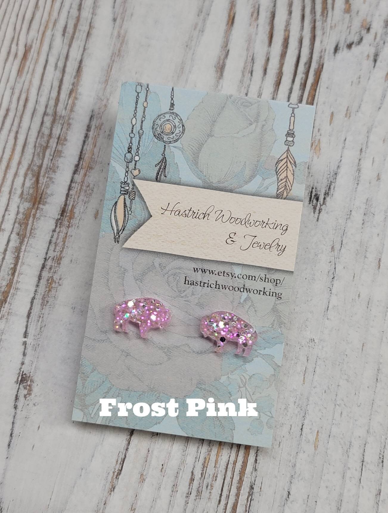 SPRING Chunky Glitter Buffalo Stud Earrings, Buffalo Earrings, Buffalo Post Earrings, Fun Earrings, Buffalo Jewelry LIMITED EDITION!!