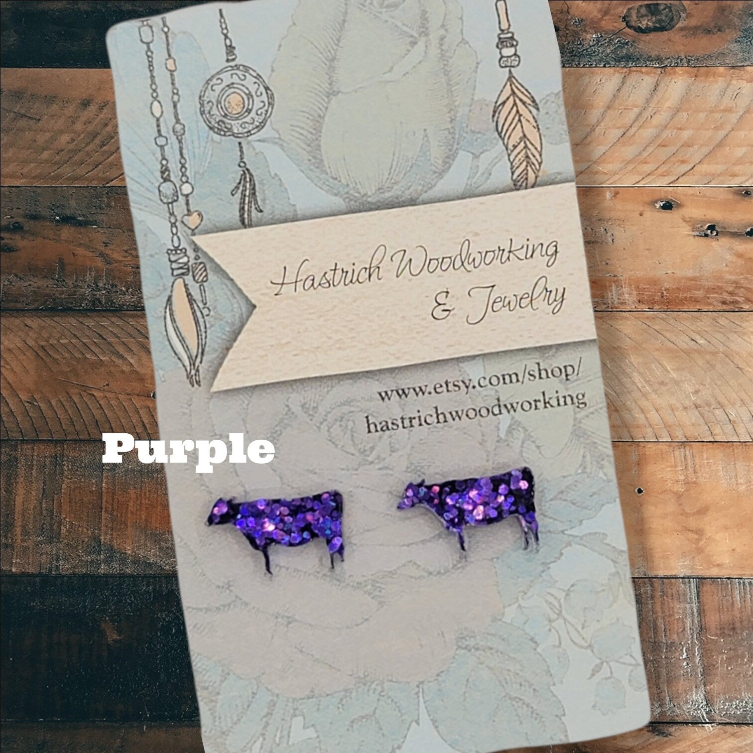 Chunky Glitter Cow Stud Earrings, Cow Earrings, Heifer Stud Earrings Heifer Earrings, Fun Earrings, Cow Jewelry
