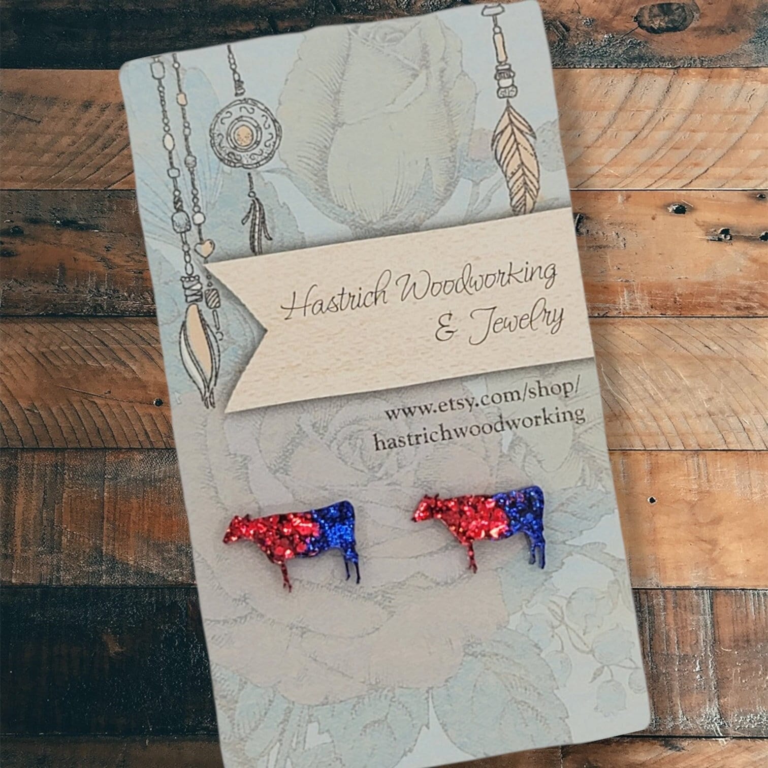 Chunky Glitter Cow Stud Earrings, Cow Earrings, Heifer Stud Earrings Heifer Earrings, Fun Earrings, Cow Jewelry