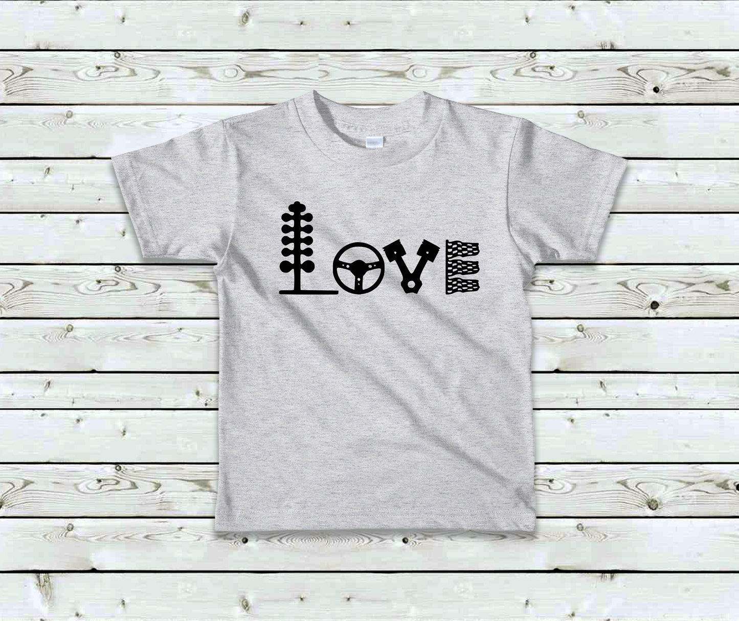 LOVE Drag Racing Toddler Tee Kid's Tee T-Shirt Drag Racing T-shirt Kid's Clothes T-shirt