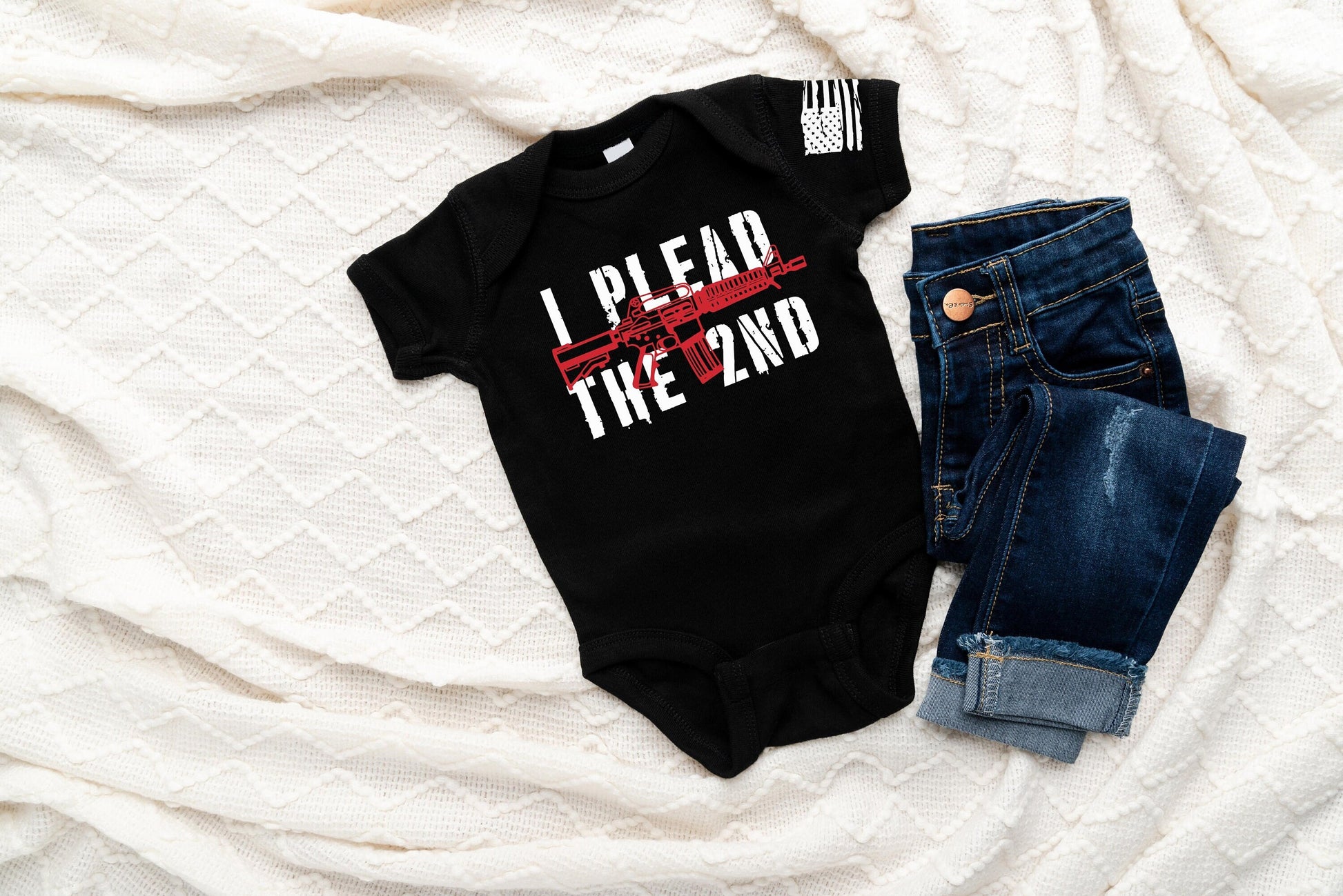 I plead the 2nd Baby Creeper I Plead the Second Creeper AR15 Creeper Baby Boy Shower Gift Clothing Bodysuit Romper