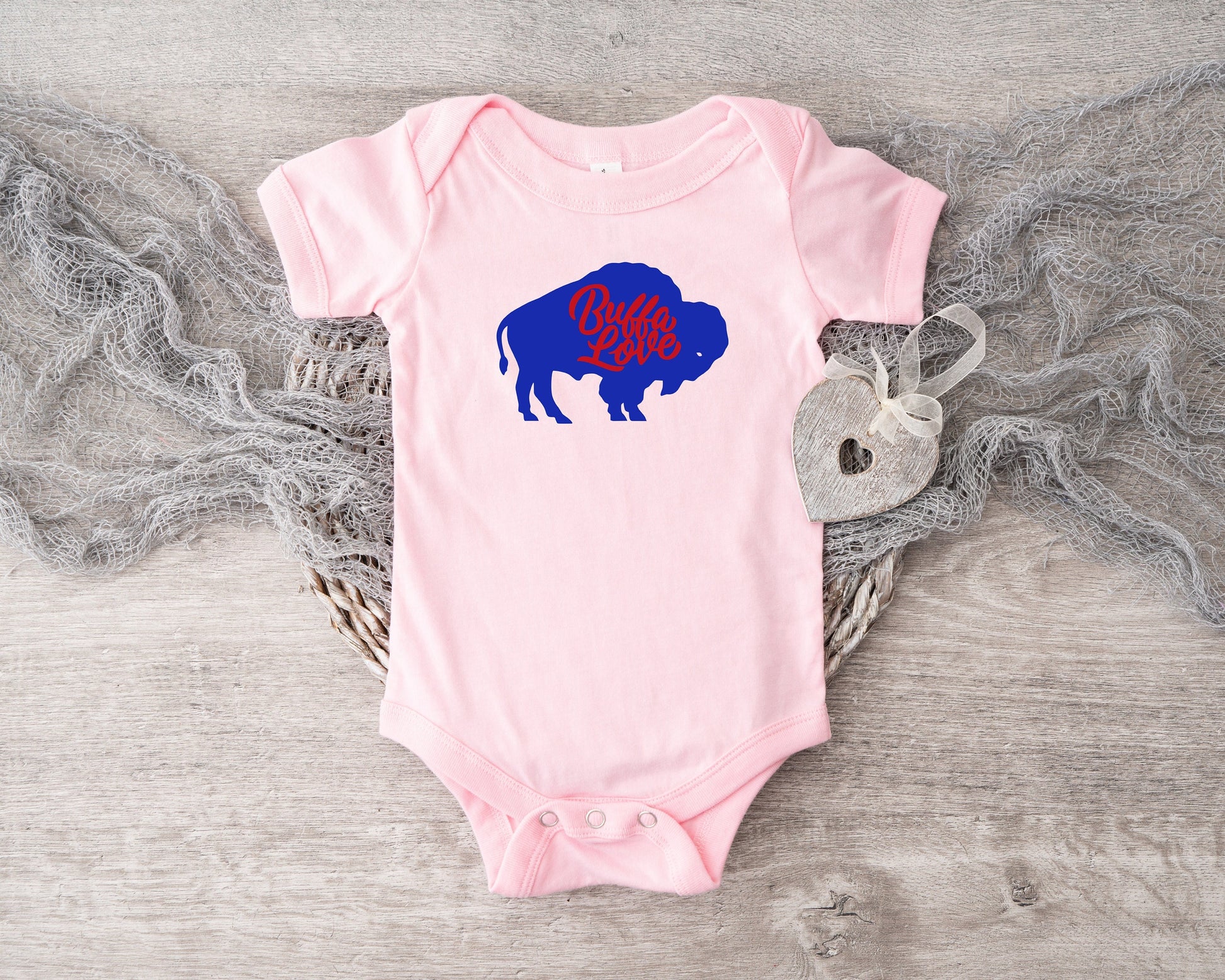 Buffalo Love Baby Creeper - Buffalo Baby Creeper, Buffalo Love, Buffalo NY - Creeper, Bodysuit - Baby Shower Gift