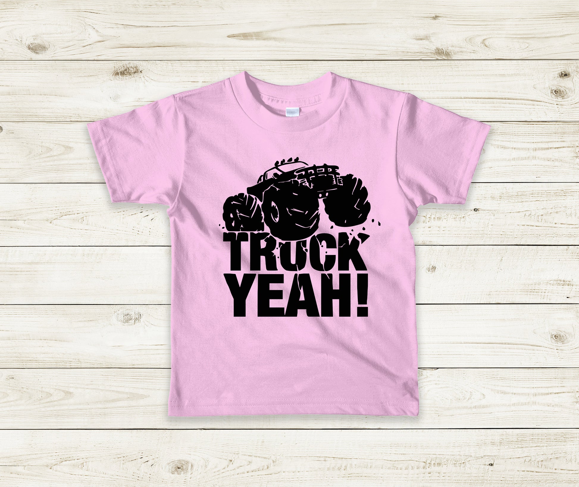 Truck YEAH Toddler Tee - Truck Yeah T-Shirt - Truck Shirt- Toddler Clothes GREY or PINK