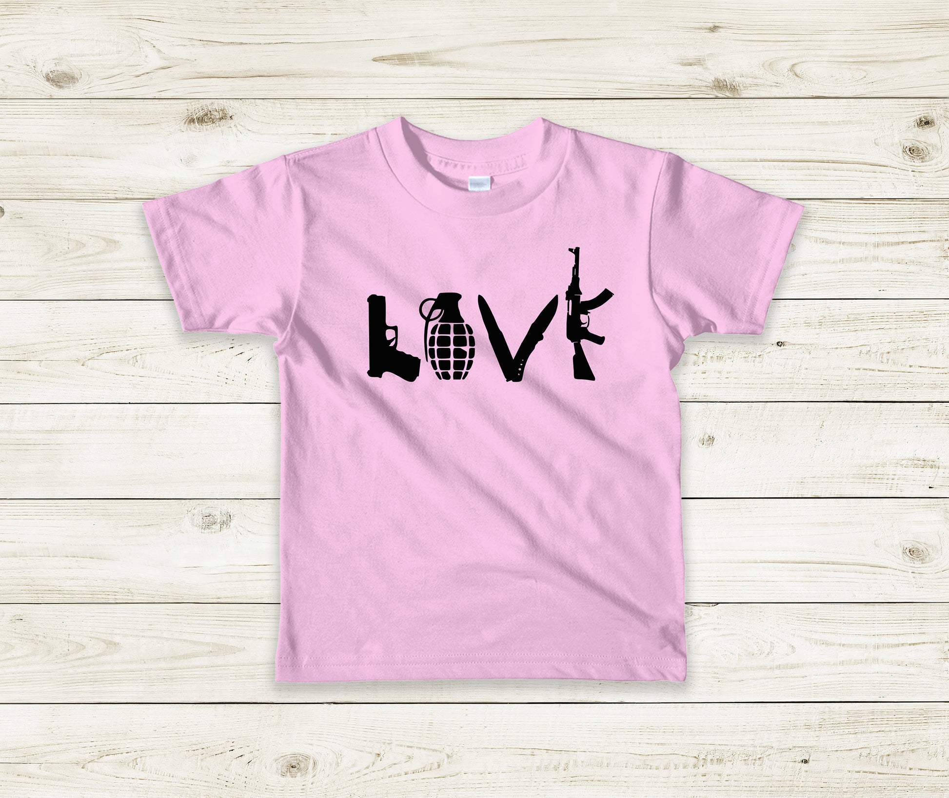 LOVE Guns Military Toddler Tee Kid's Tee T-Shirt Guns T-shirt Kid's Clothes T-shirt CUSTOM