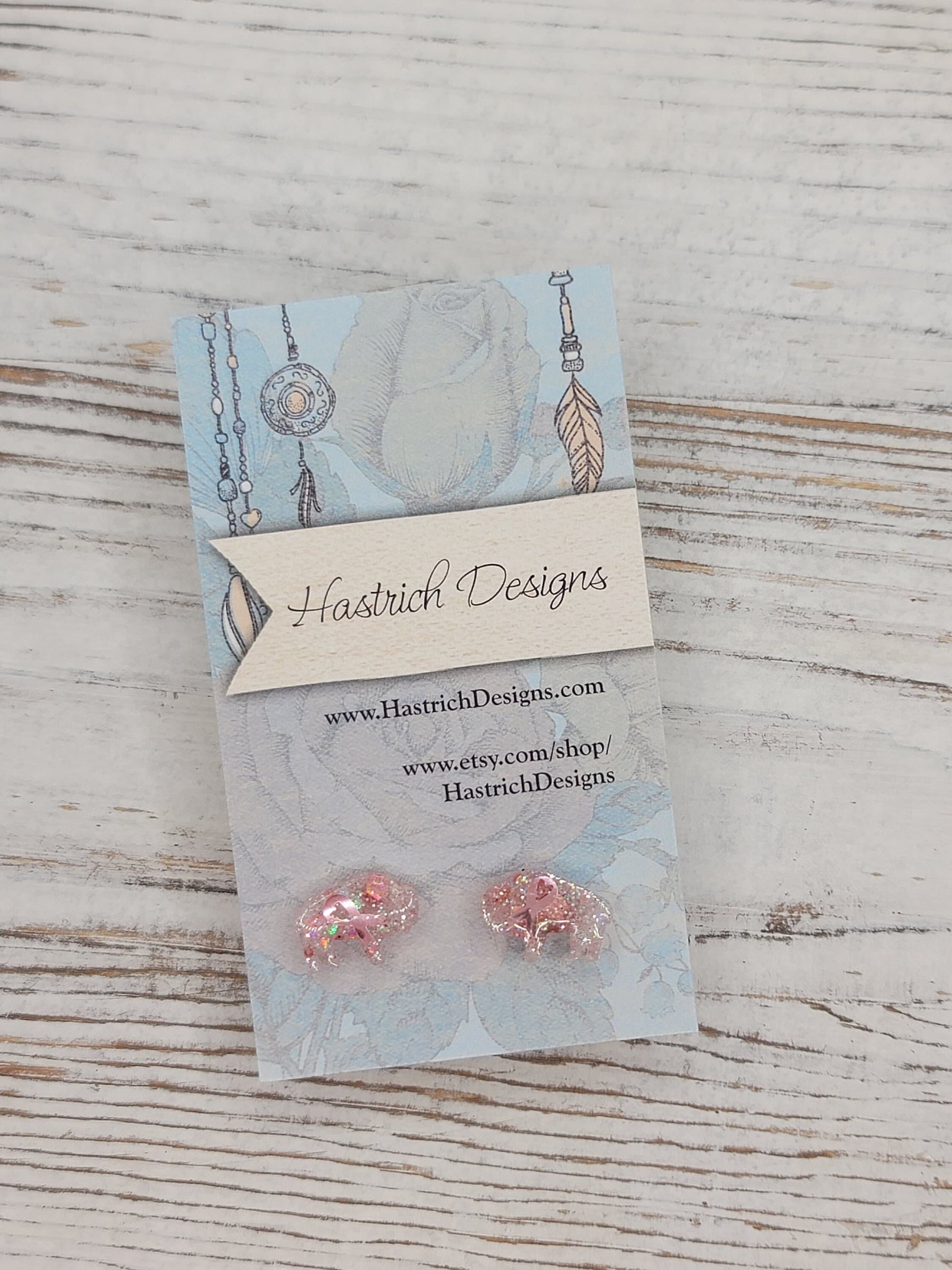 Breast Cancer Buffalo Stud Earrings, Buffalo Earrings, Buffalo Post Earrings, Fun Earrings, Buffalo Jewelry Breast Cancer Awareness