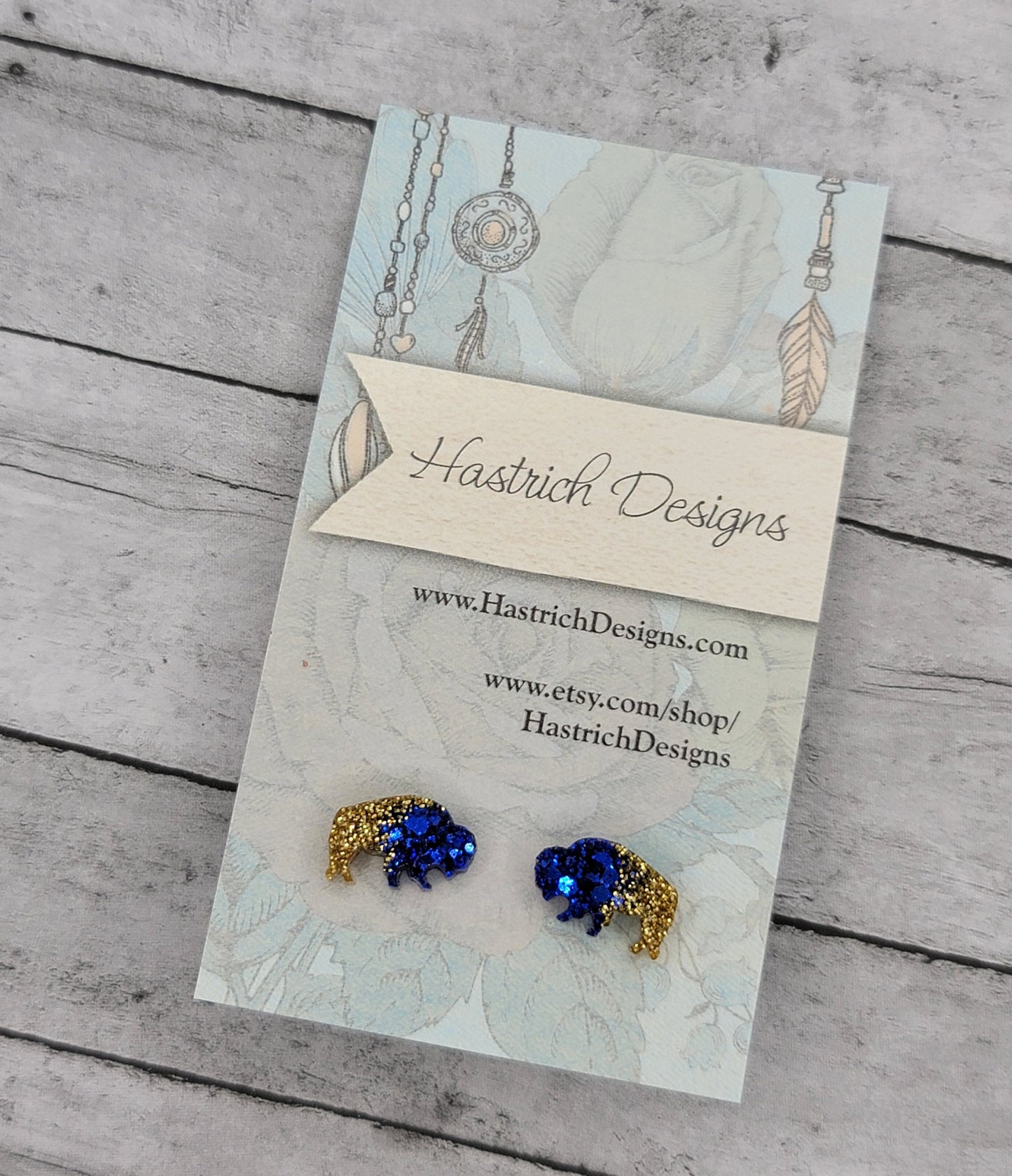 Chunky Glitter Buffalo Stud Earrings, Buffalo Earrings, Buffalo Post Earrings, Fun Earrings, Buffalo Jewelry