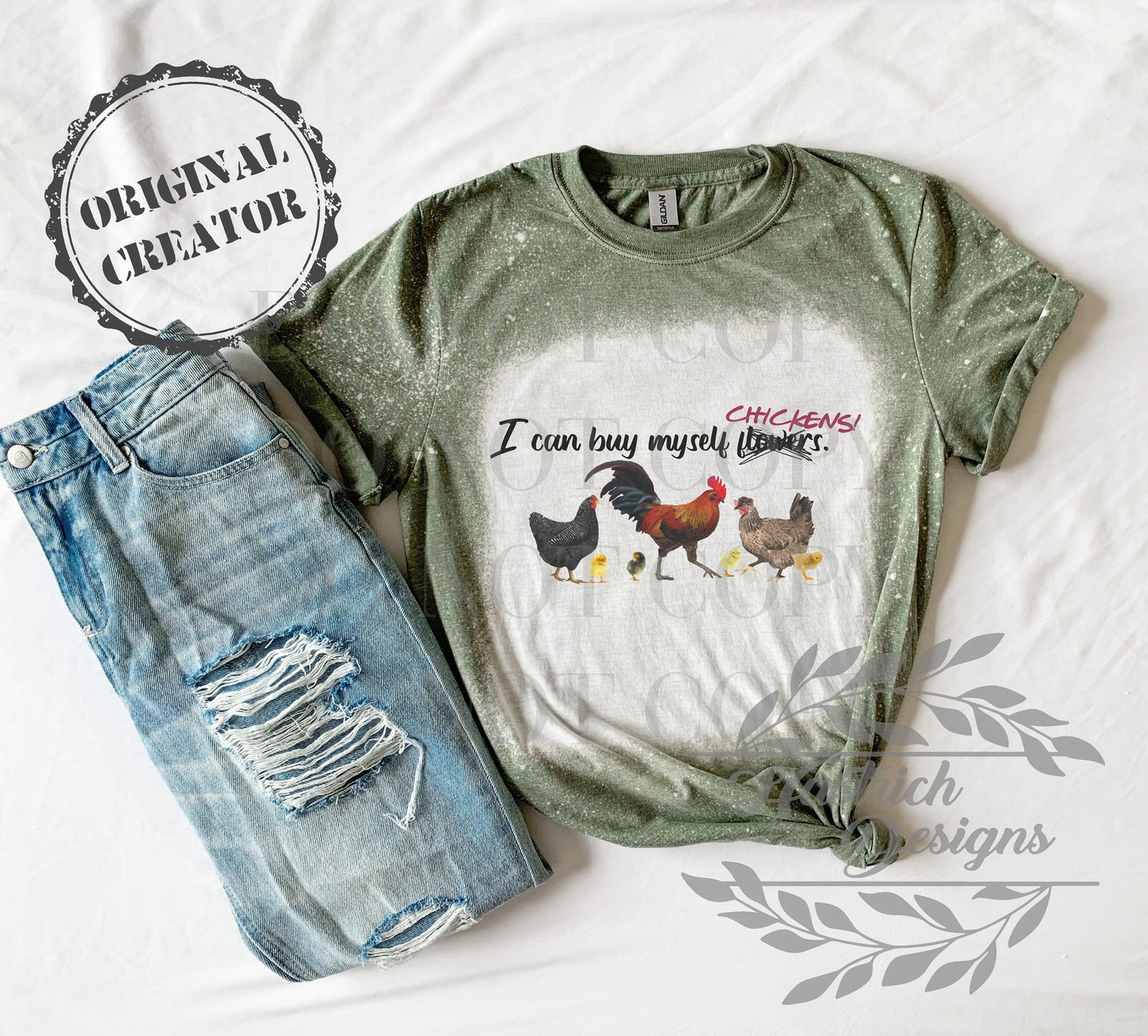 I Can Buy Myself Chickens Shirt Tee, Chickens Bleached Tee, Country Bleached Shirt, Chicken Shirt Tee