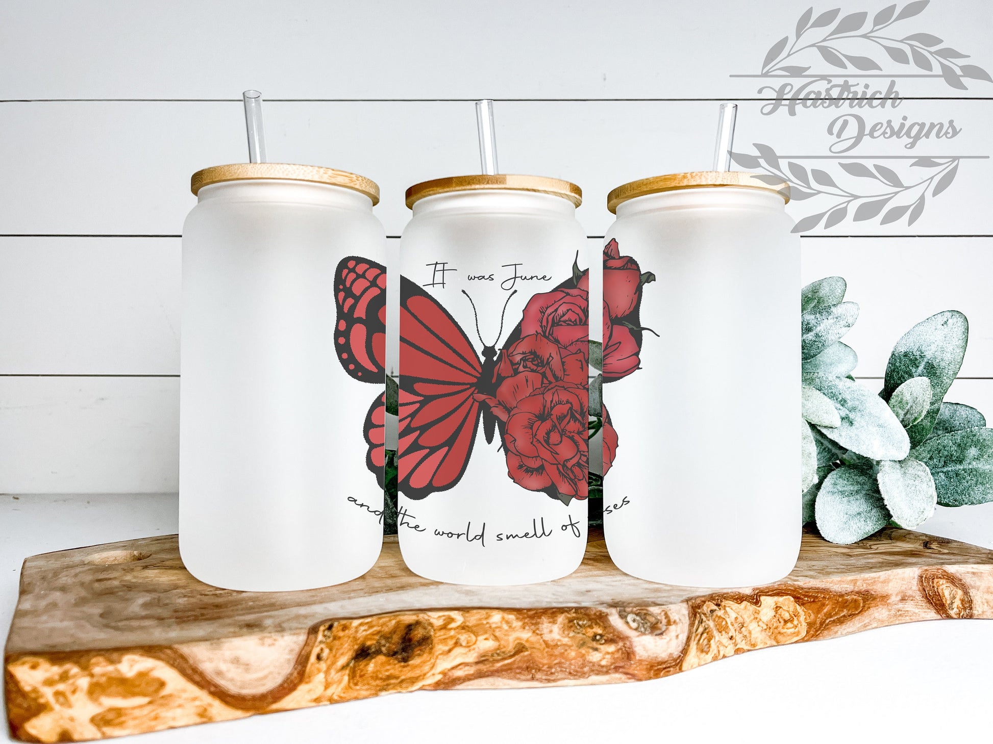 Butterfly Birth Month Cup Iced Coffee Cup Glass, Beer Can Glass, Birth Month Coffee Cup, Glass Cup Coffee Can Beer, Gifts for Her