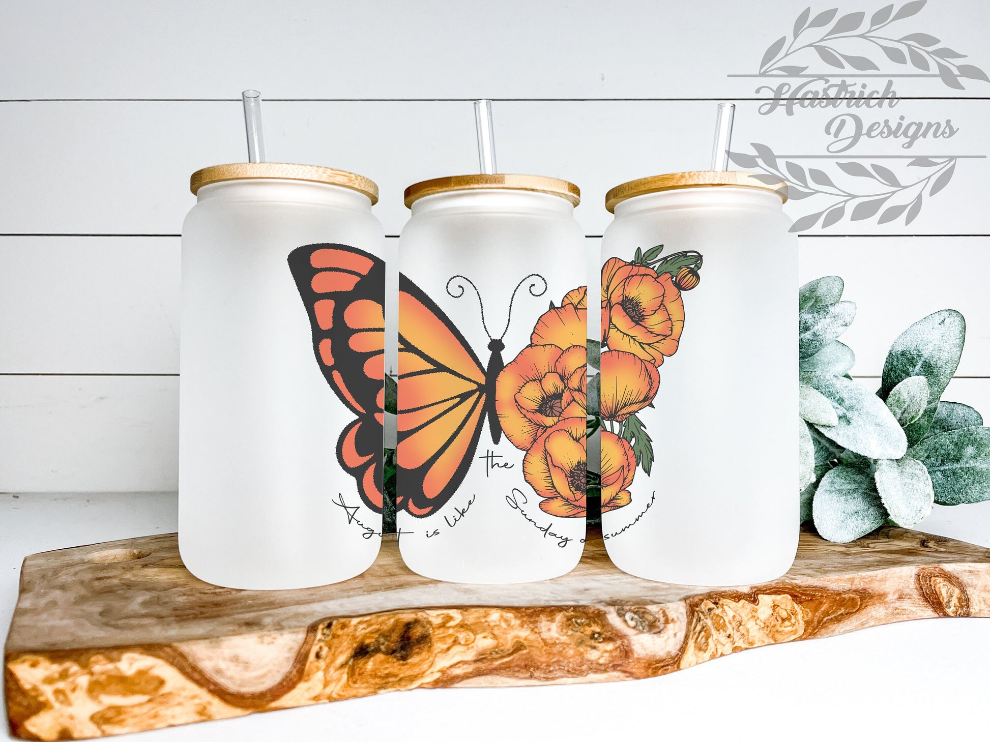 Butterfly Birth Month Cup Iced Coffee Cup Glass, Beer Can Glass, Birth Month Coffee Cup, Glass Cup Coffee Can Beer, Gifts for Her