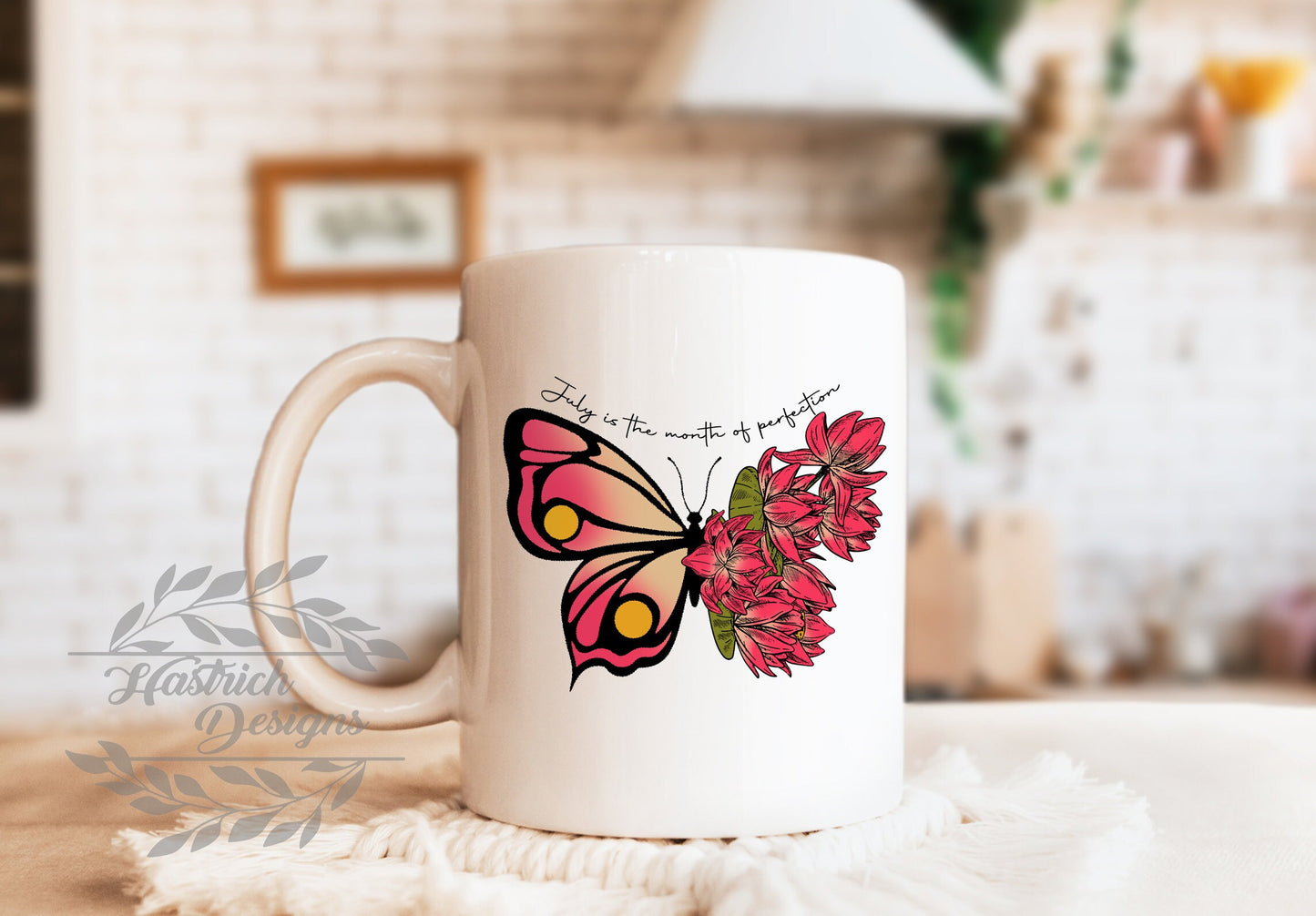 Butterfly Birth Month Mug, Birthday Mug, Butterfly Mug