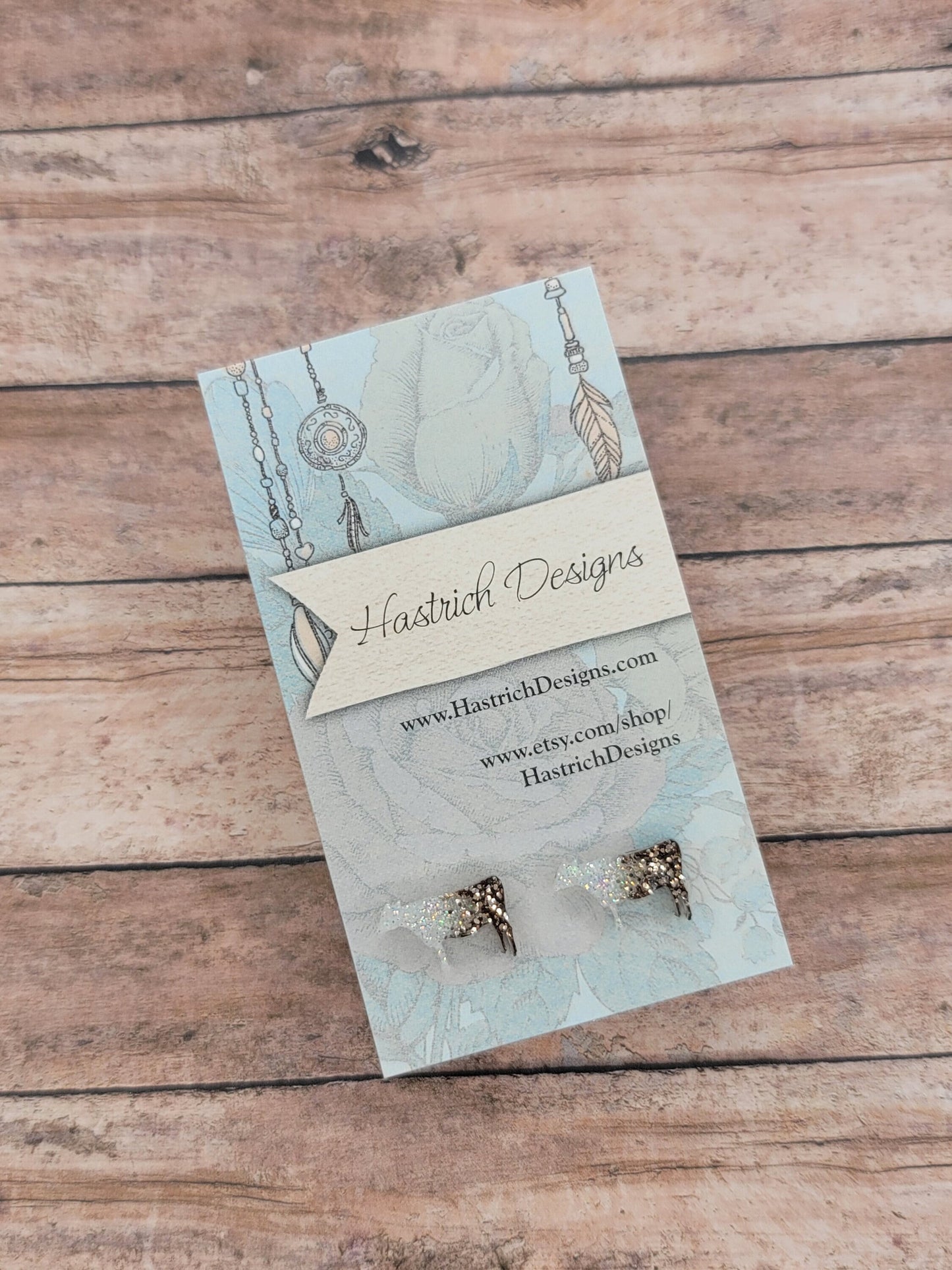Chunky Glitter Cow Stud Earrings, Cow Earrings, Heifer Stud Earrings Heifer Earrings, Fun Earrings, Cow Jewelry