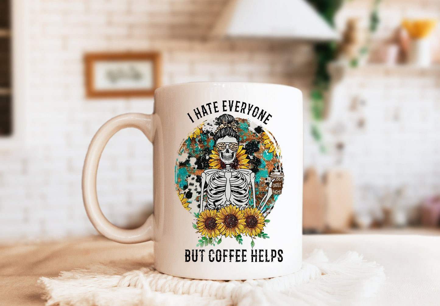 I Hate Everyone but Coffee Helps Mug Coffee Cup, Coffee Mug, Iced Coffee Cup