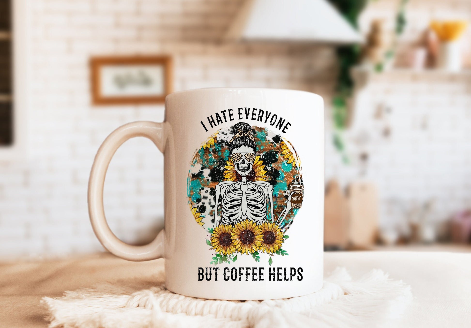 I Hate Everyone but Coffee Helps Mug Coffee Cup, Coffee Mug, Iced Coffee Cup
