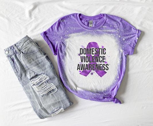 Domestic Violence Awareness Shirt Tee, Domestic Violence Awareness Bleached Shirt